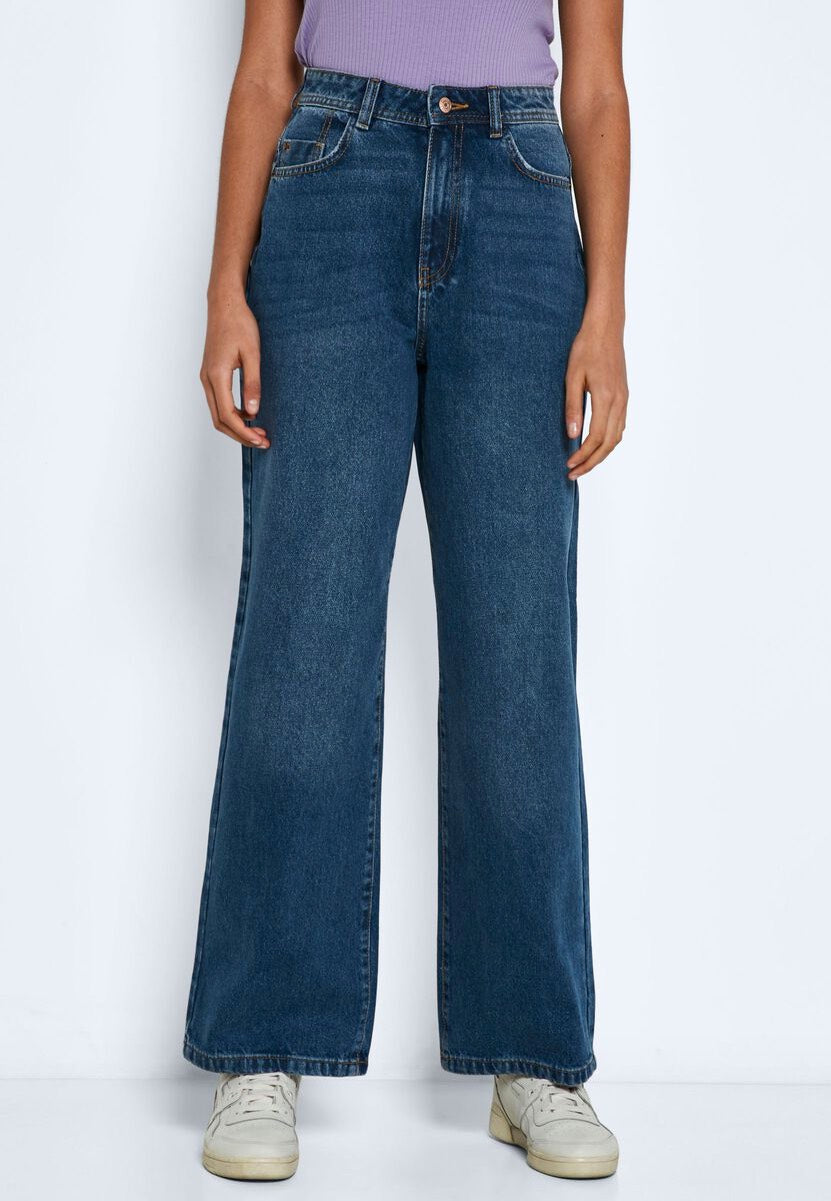 Noisy May - Drew Wide Leg Medium Blue Denim - Jeans | Women-Image