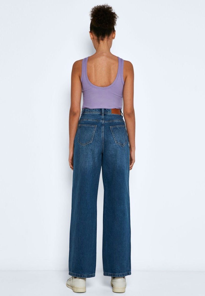 Noisy May - Drew Wide Leg Medium Blue Denim - Jeans | Women-Image