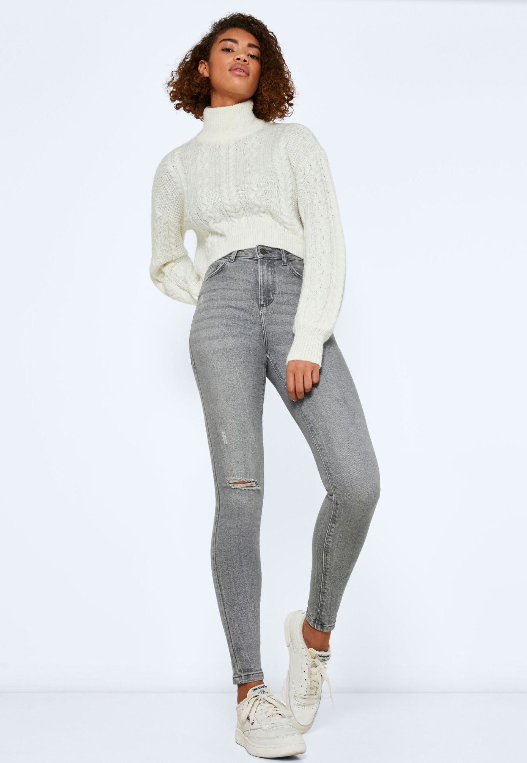 Noisy May - Callie Skinny Medium Grey Denim - Jeans | Women-Image