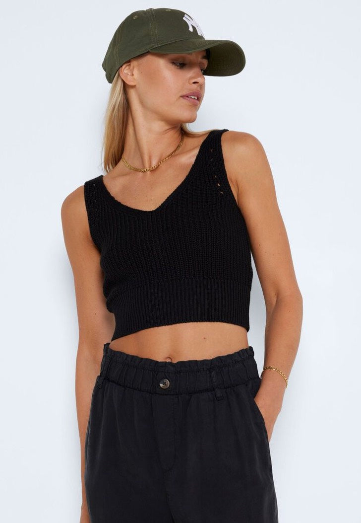 Noisy May - Sara O Neck Knit Black - Top | Women-Image