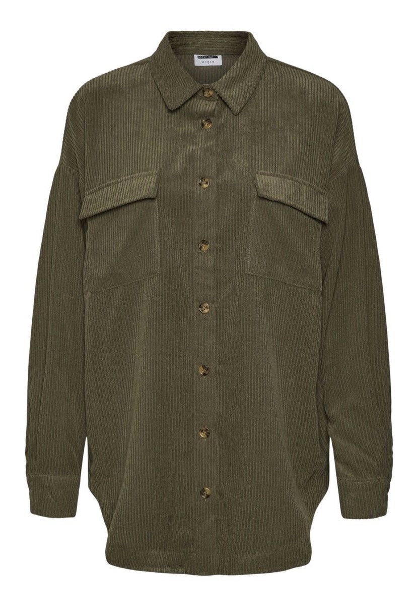 Noisy May - Flanny Corduroy Shacket Kalamata - Shirt | Women-Image