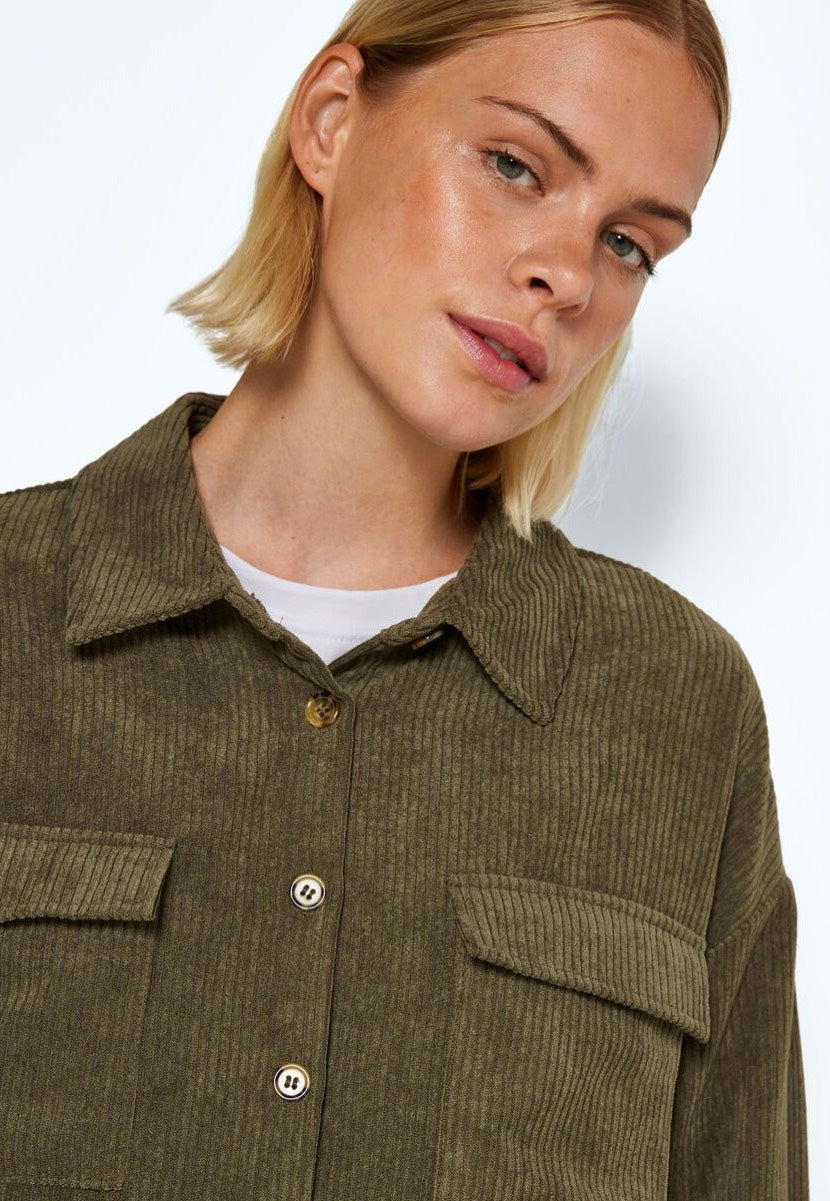 Noisy May - Flanny Corduroy Shacket Kalamata - Shirt | Women-Image