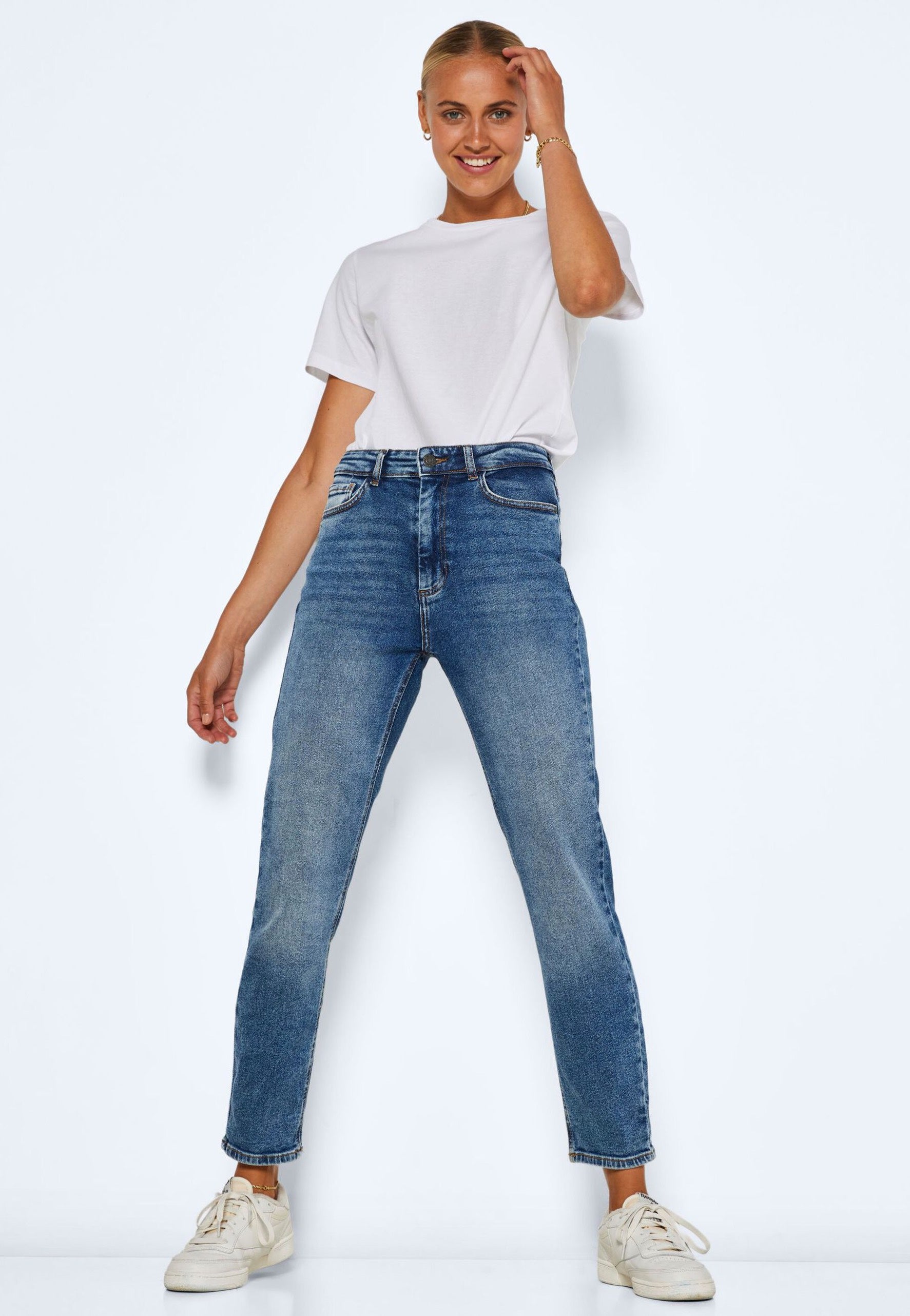 Noisy May - Moni Straight Dark Blue Denim - Jeans | Women-Image