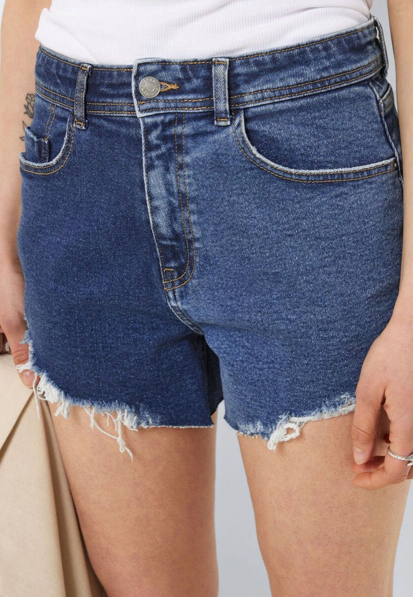 Noisy May - Drew 2 Tone Light Blue Denim - Shorts | Women-Image