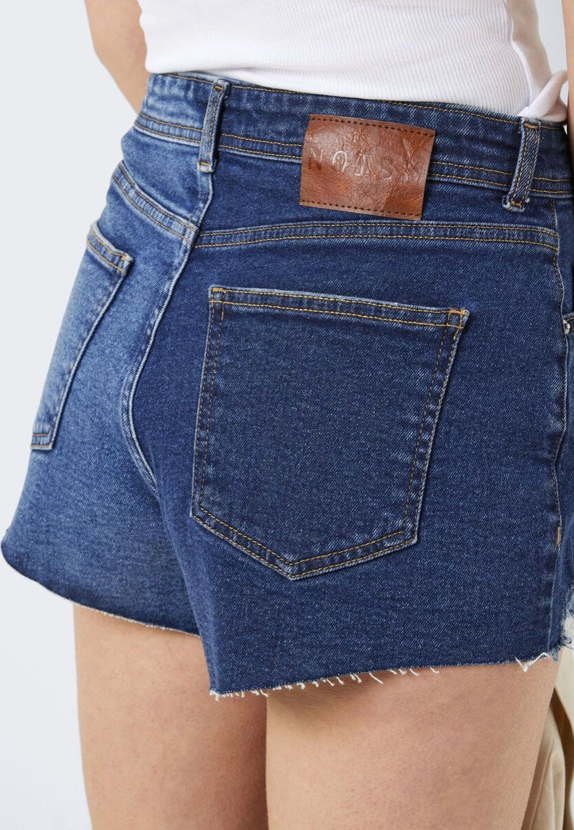 Noisy May - Drew 2 Tone Light Blue Denim - Shorts | Women-Image