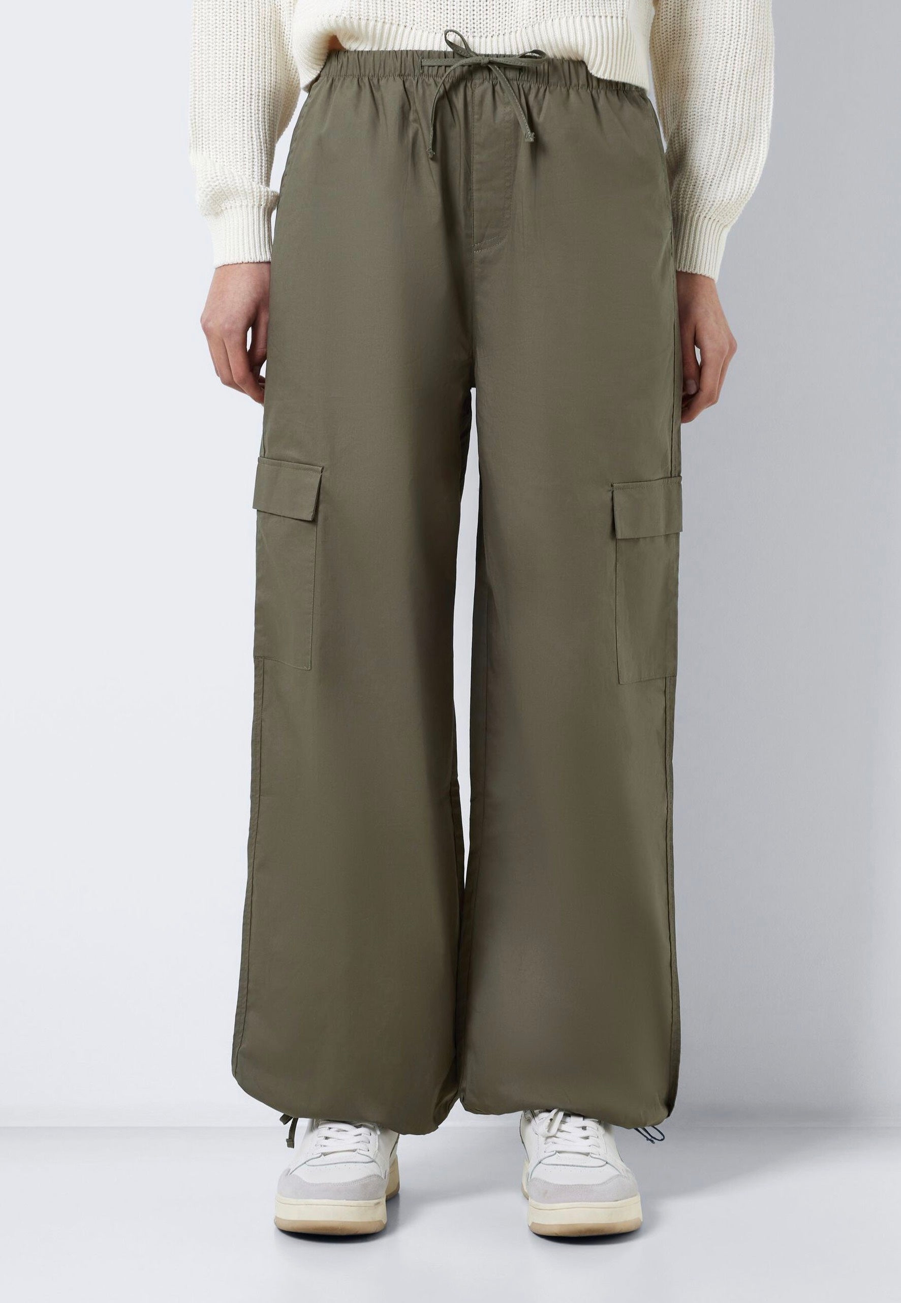 Noisy May - Pinar Cargo Tie Crocodile Solid - Pants | Women-Image