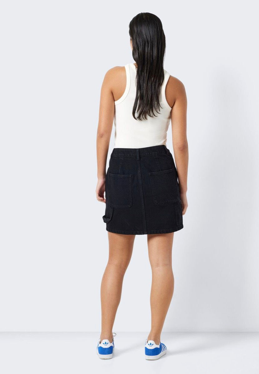 Noisy May - Emily Caradonna Hw Cargo Black Denim - Skirt | Women-Image