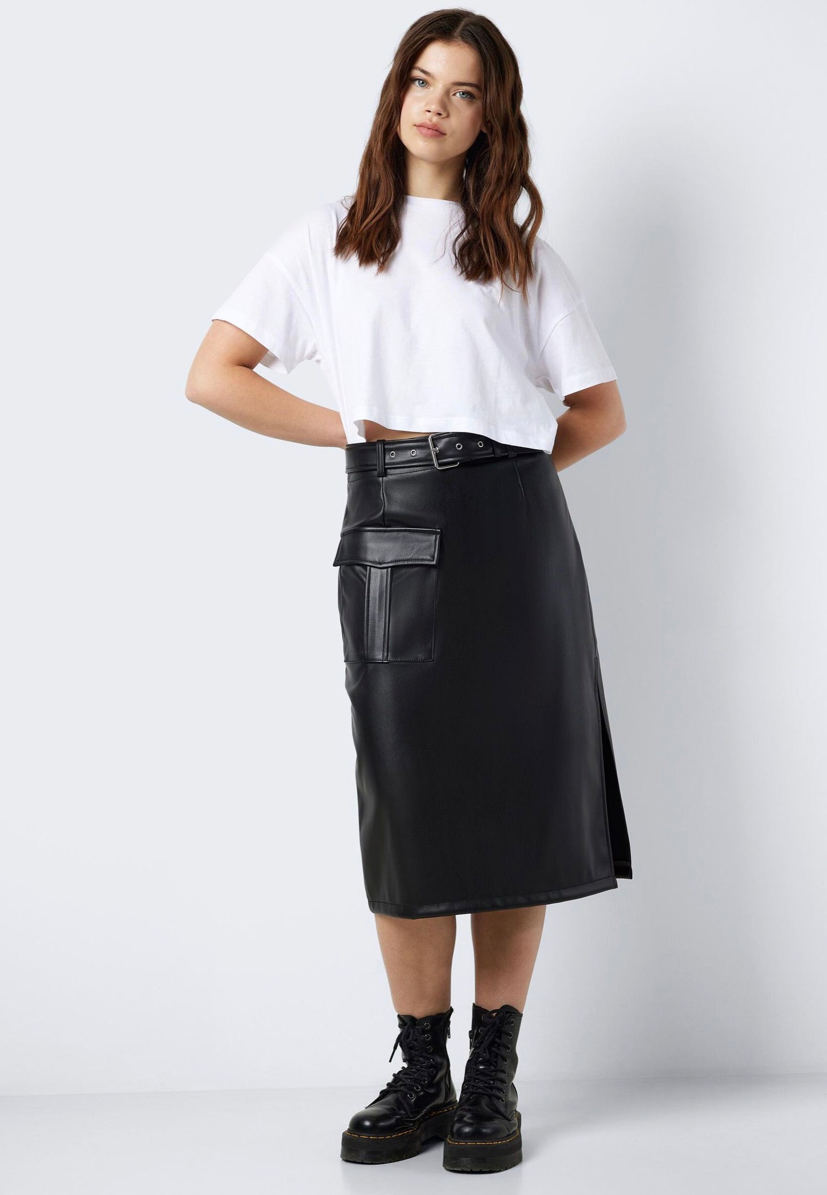 Noisy May - Paula Midi Cargo Black - Skirt | Women-Image