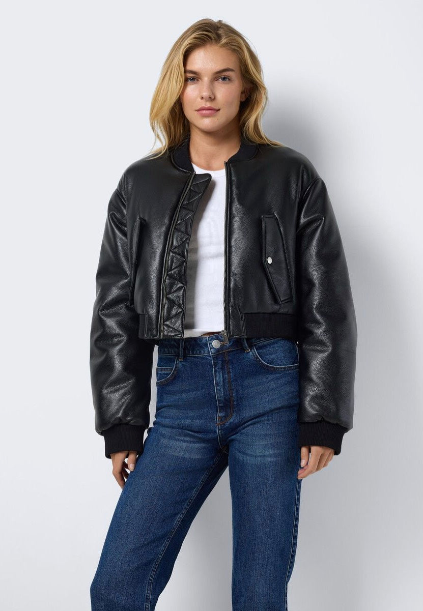 Noisy May - Eileen Pu Structured Black - Leather Jacket | Women-Image