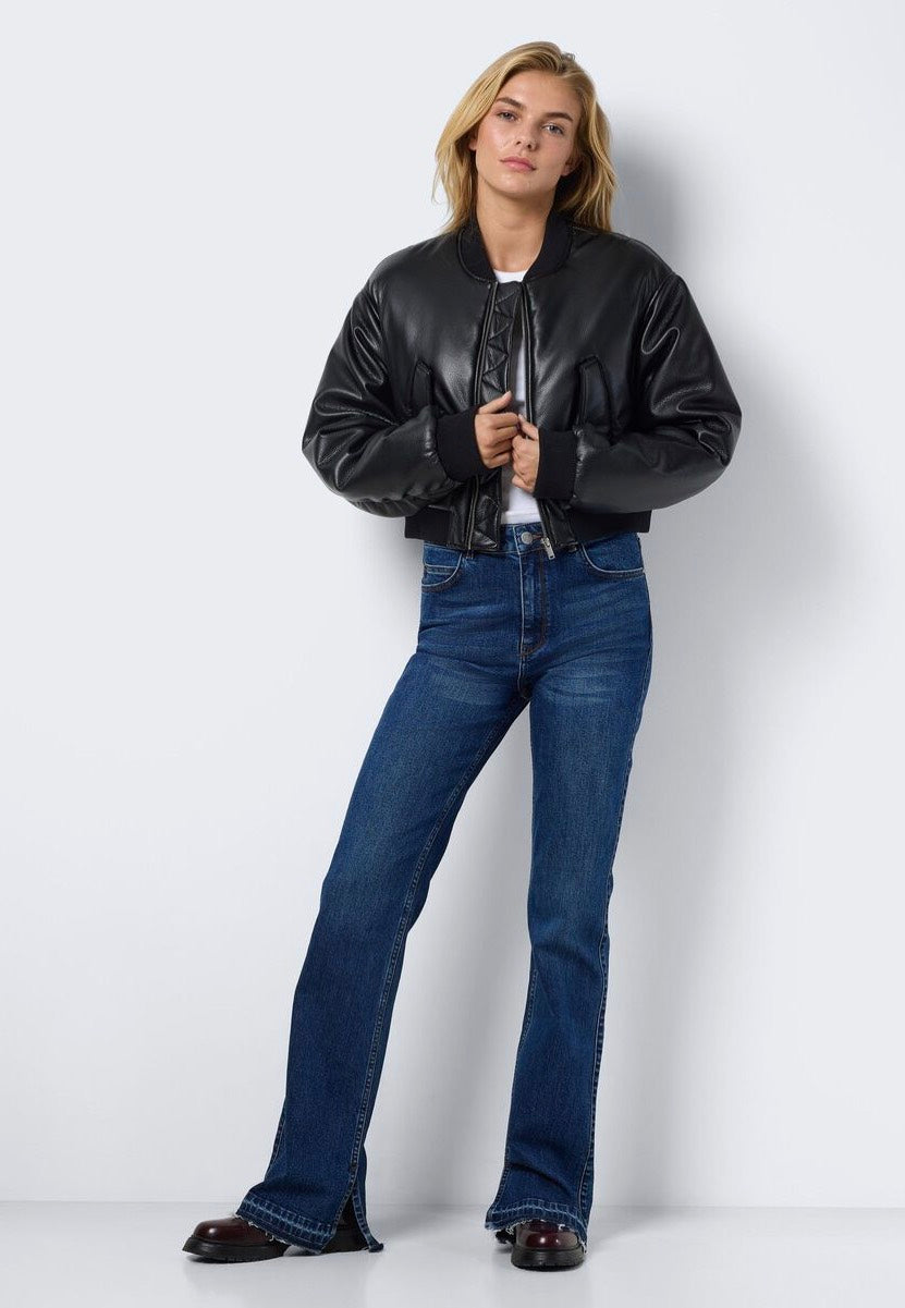 Noisy May - Eileen Pu Structured Black - Leather Jacket | Women-Image