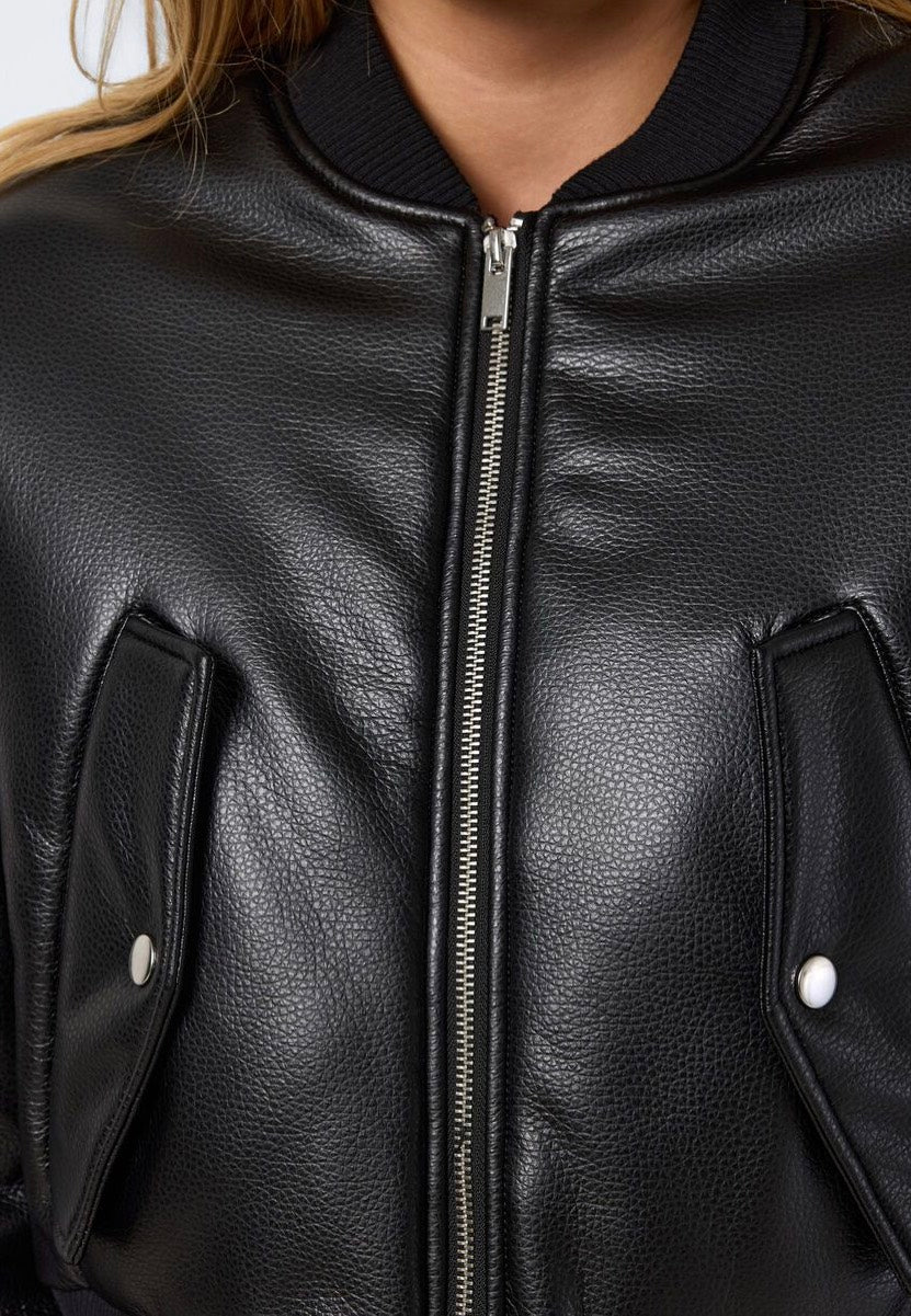 Noisy May - Eileen Pu Structured Black - Leather Jacket | Women-Image