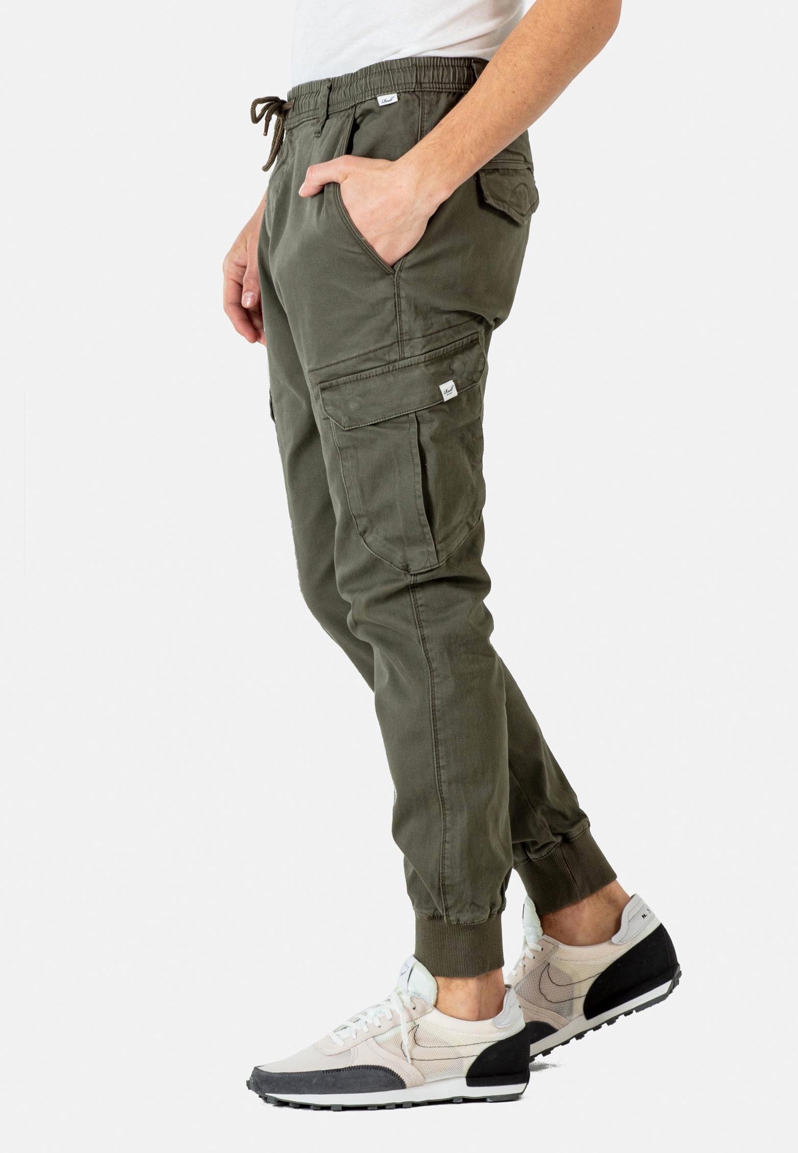 REELL - Reflex Rib Cargo Olive - Pants | Men-Image