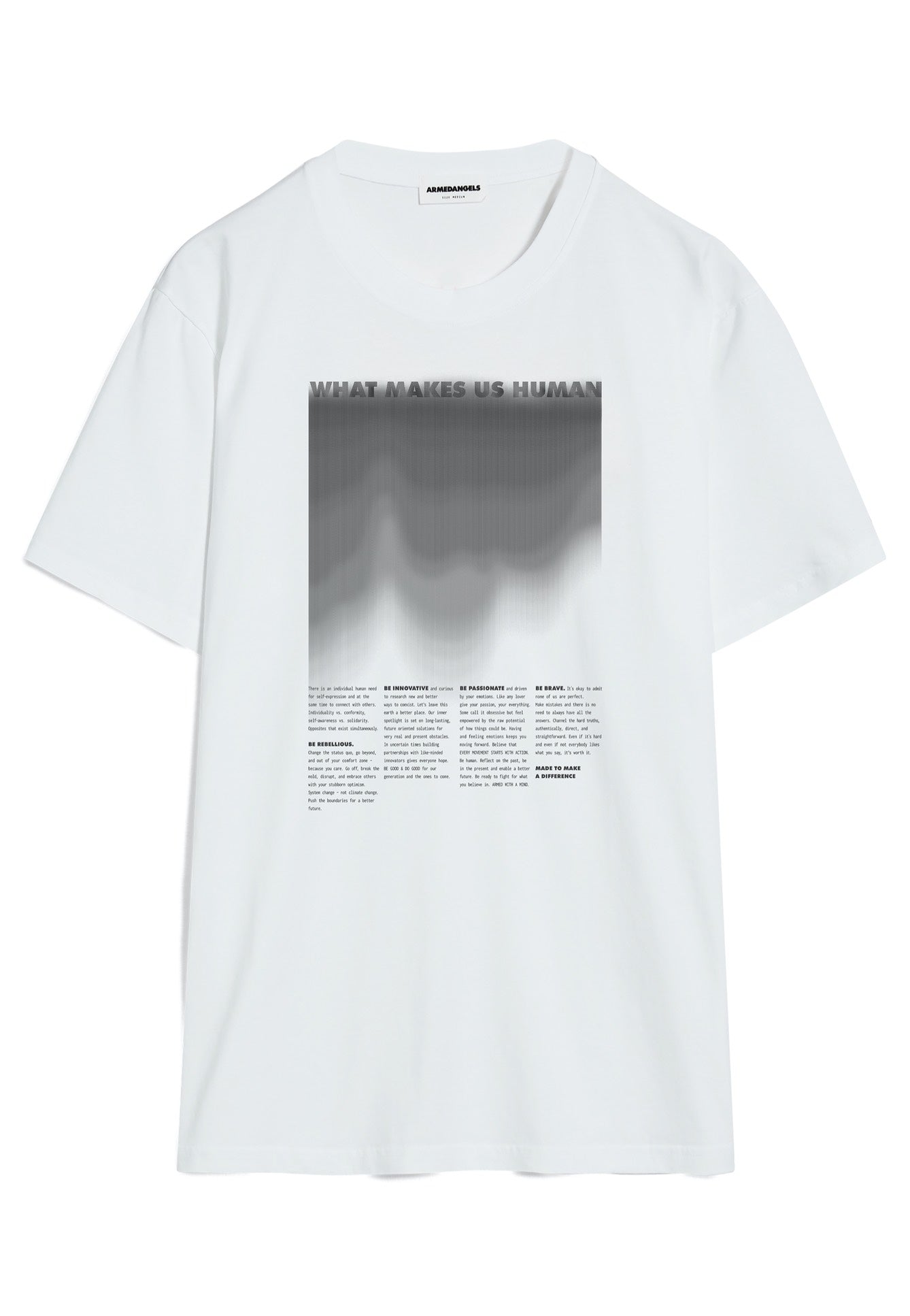 Armedangels - Aadoni Self Expression White - T-Shirt | Men-Image