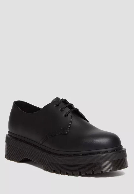 Dr. Martens - V 1461 Quad Mono Black Felix Rub Off - Girl Shoes | Women-Image