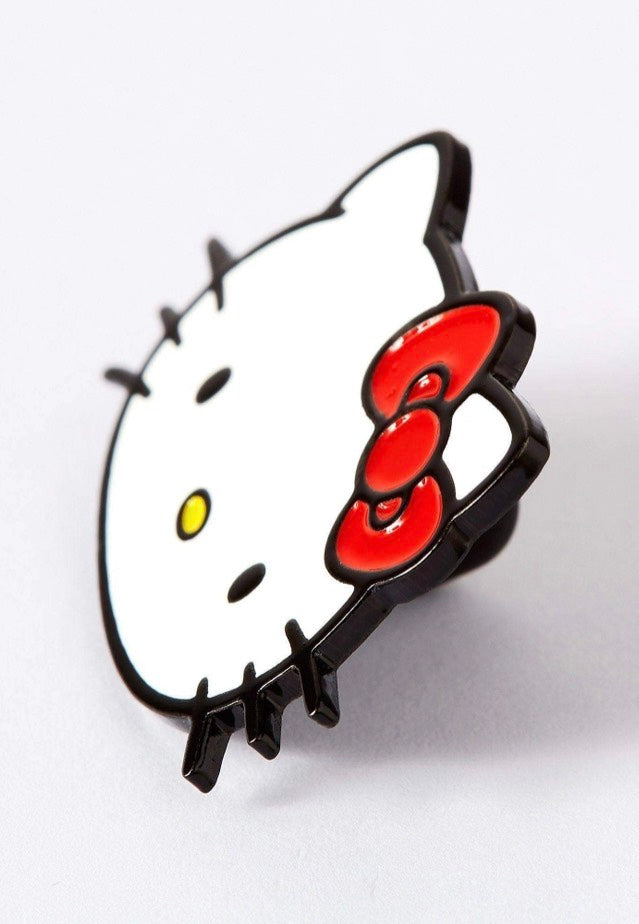 Punky Pins x Hello Kitty - Punkys Kitty Face Enamel - Pin | Neutral-Image