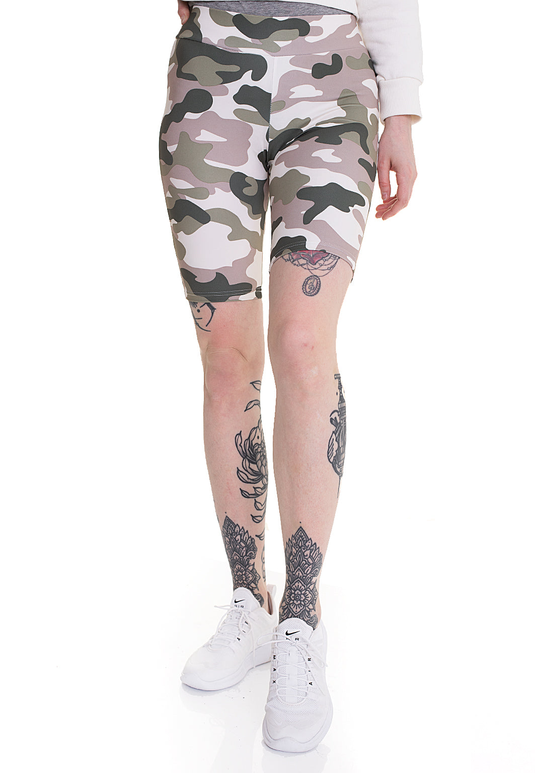 Urban Classics - Ladies High Waist Camo Tech Cycle Duskrose Camo - Shorts | Women-Image