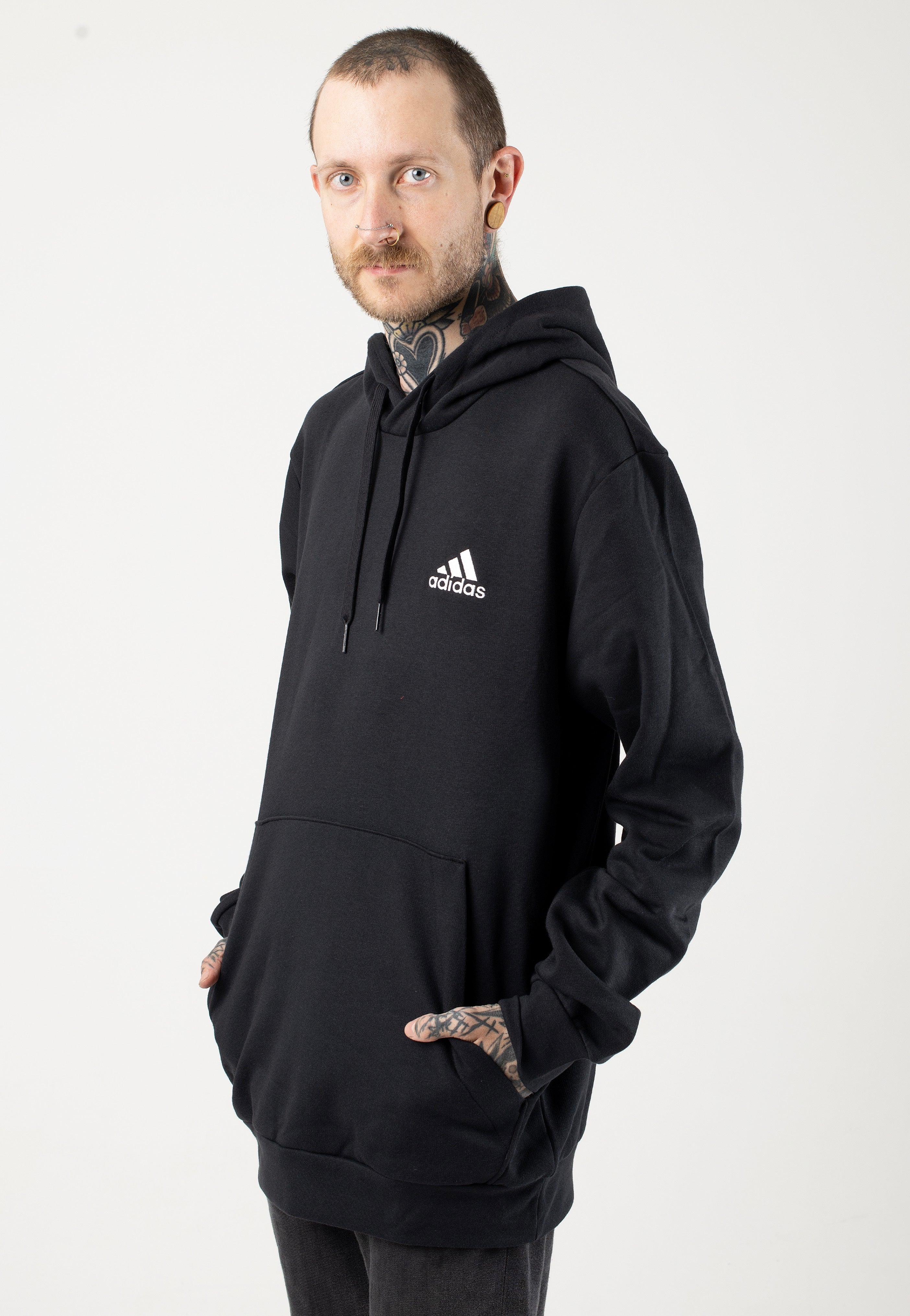 Adidas - M Feelcozy Hd Black/White - Hoodie | Men-Image