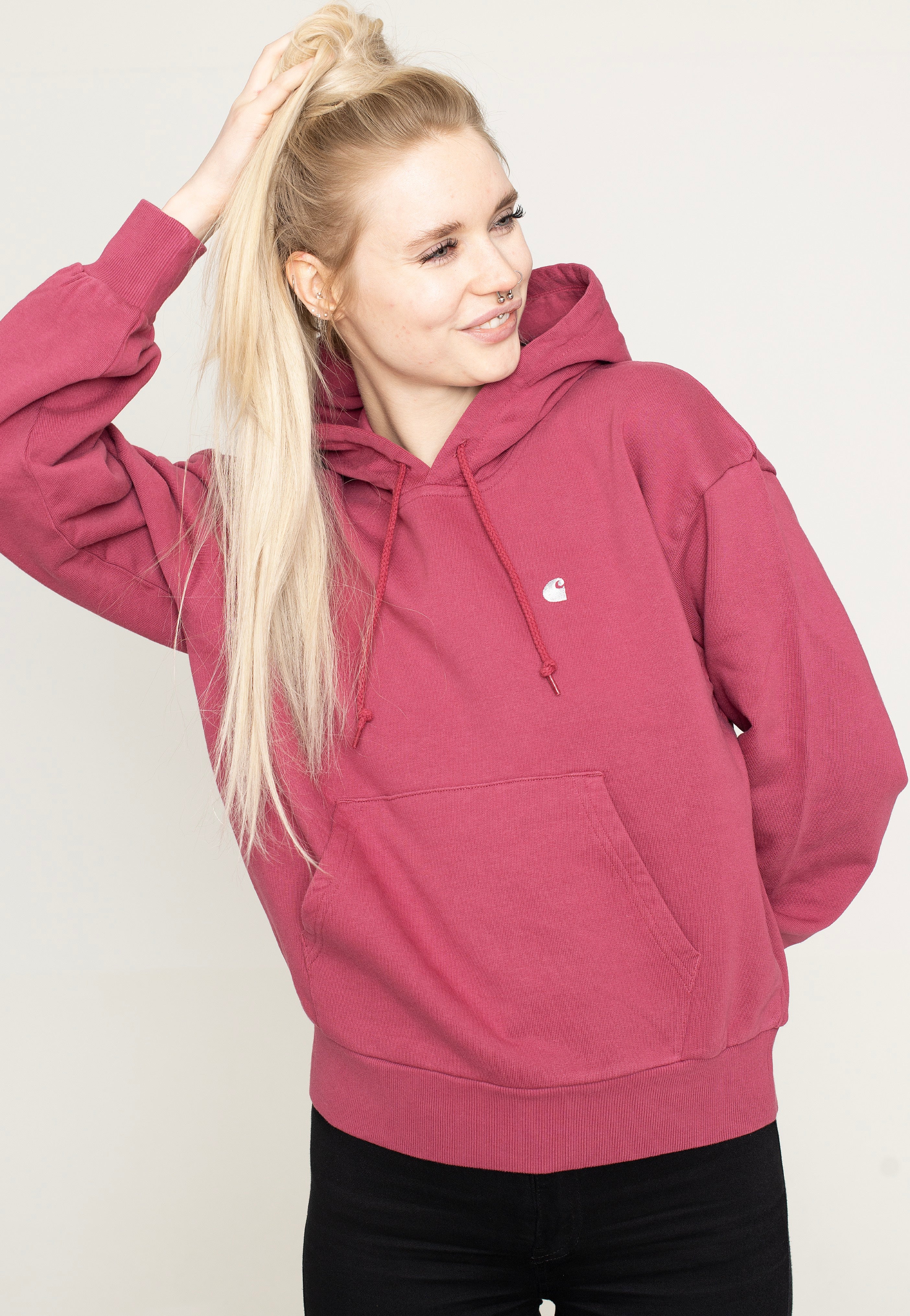 Carhartt WIP - W' Hooded Casey Punch/Silver - Hoodie | Women-Image