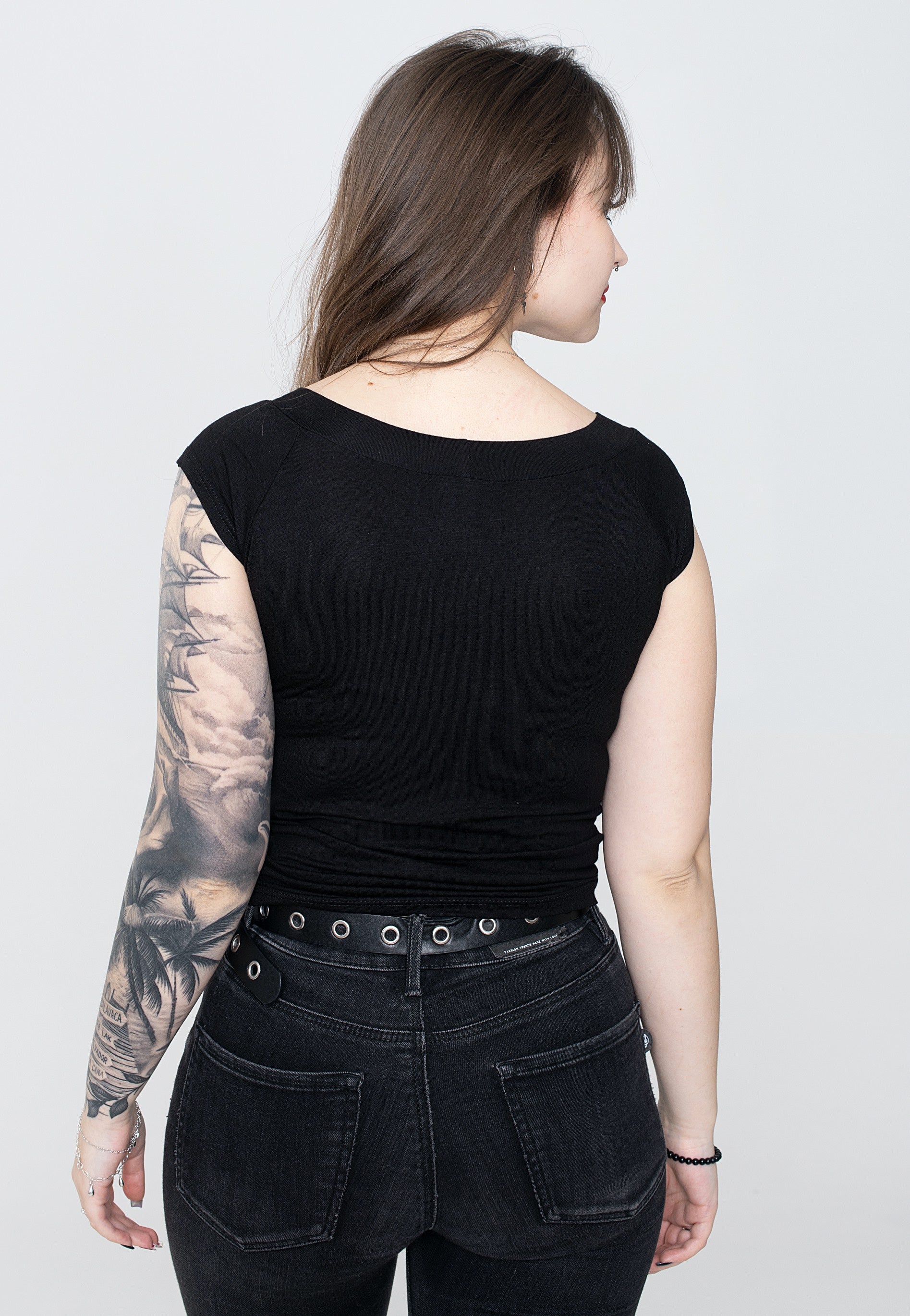 Retrolicious - Retro Boat Neck Black - Top | Women-Image