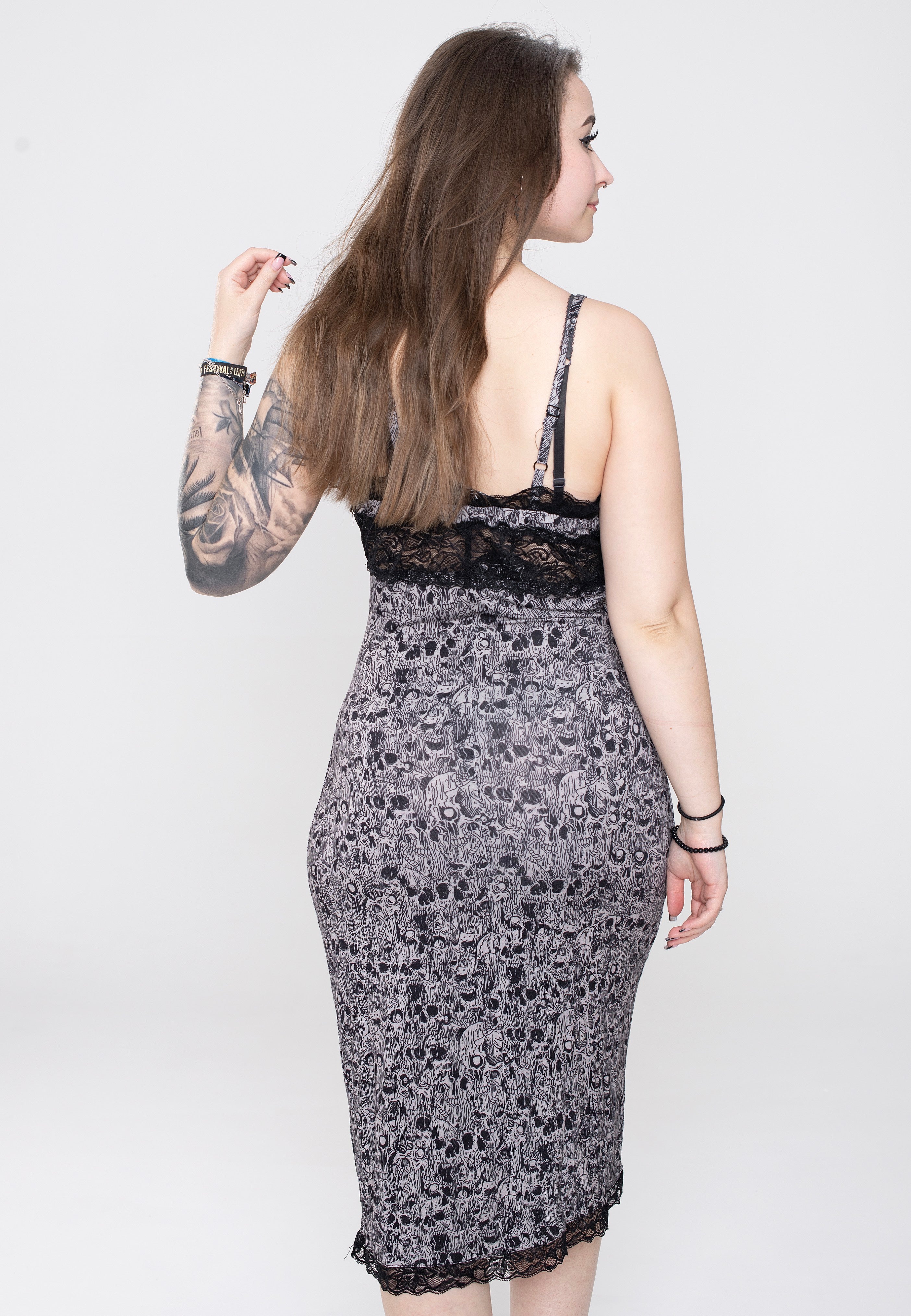 Sourpuss Clothing - Melting Skulls Slip Away - Dress | Women-Image