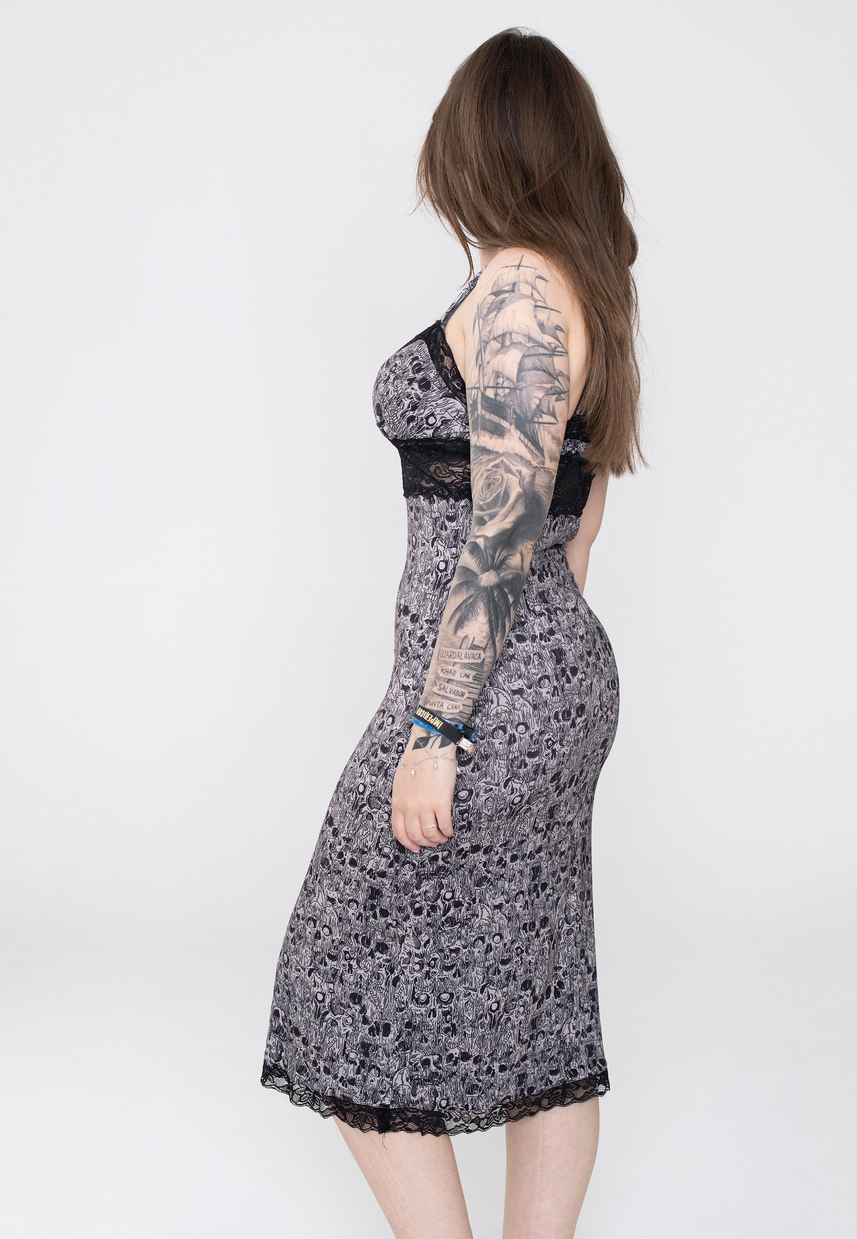 Sourpuss Clothing - Melting Skulls Slip Away - Dress | Women-Image