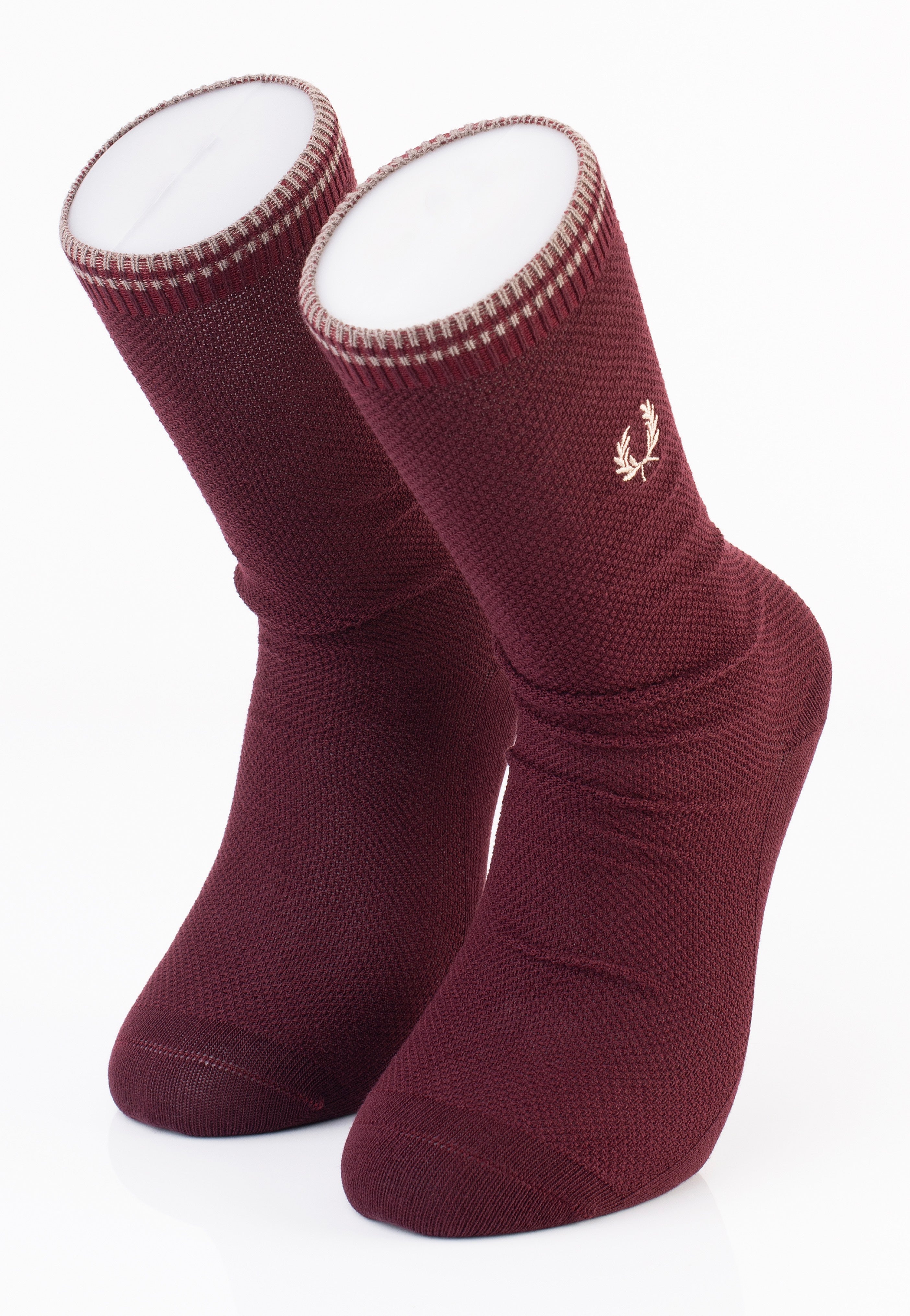 Fred Perry - Tipped Oxblood/Shaded Stone - Socks | Neutral-Image