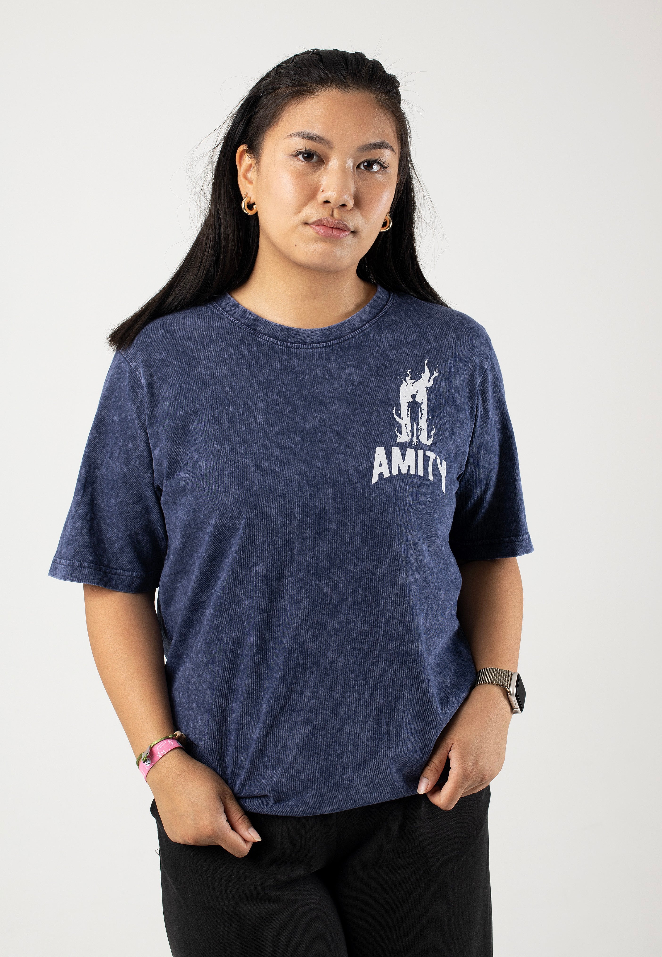 The Amity Affliction - Show Me Your God Indigo/White Acid - T-Shirt | Women-Image