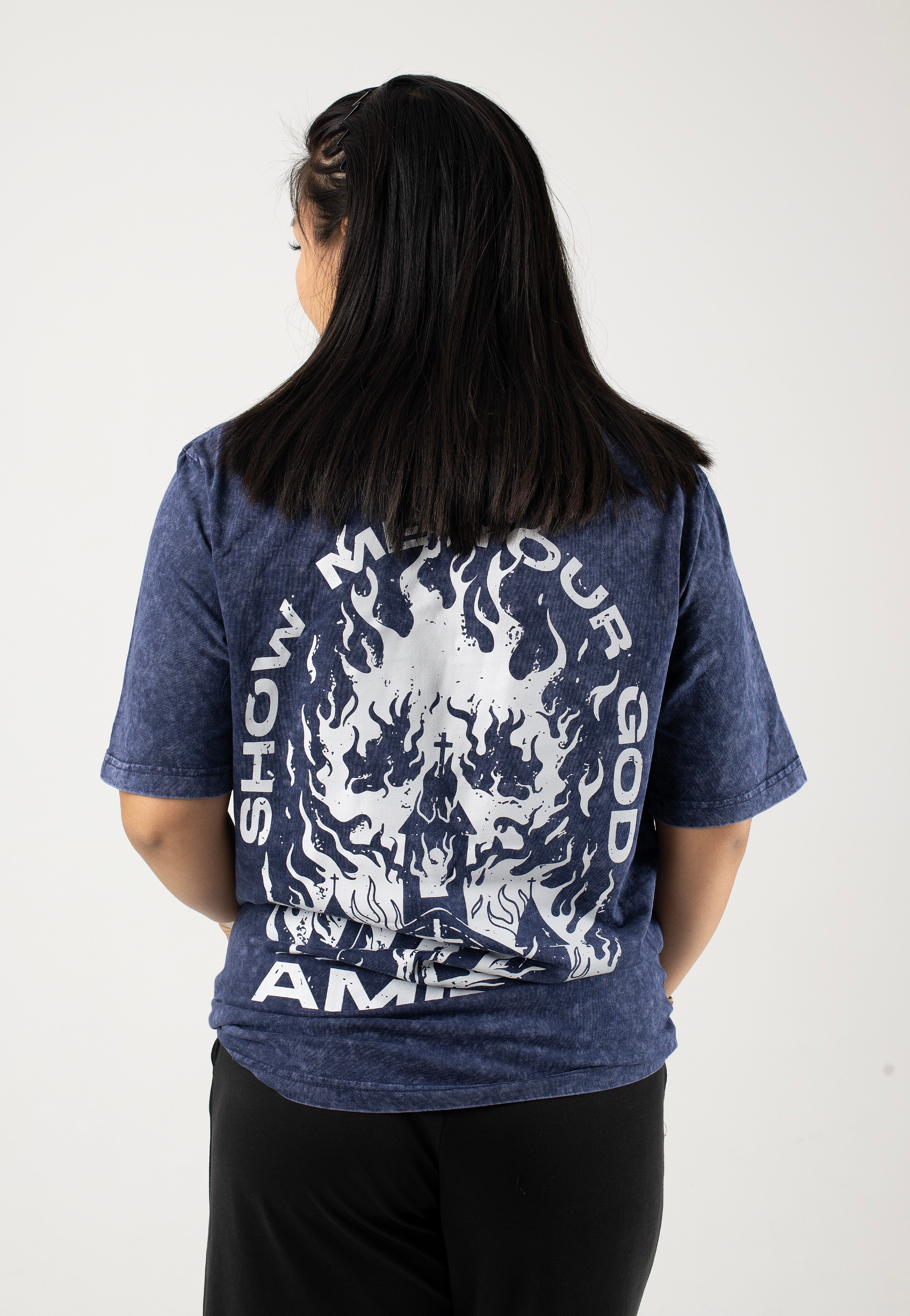 The Amity Affliction - Show Me Your God Indigo/White Acid - T-Shirt | Women-Image