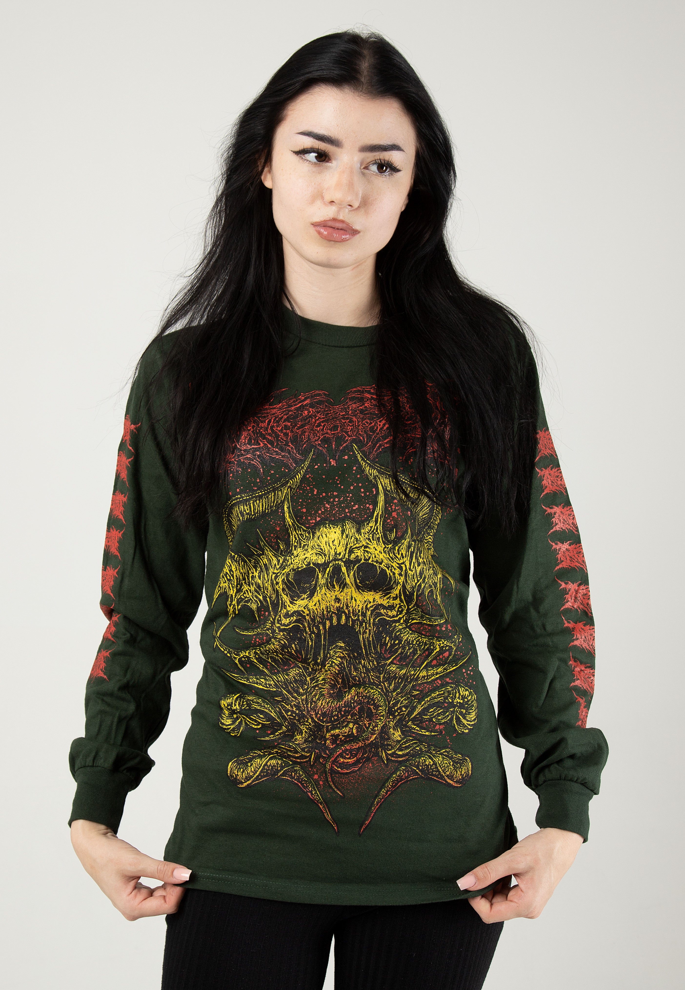 Ingested - Contagion Forest Green - Longsleeve | Women-Image