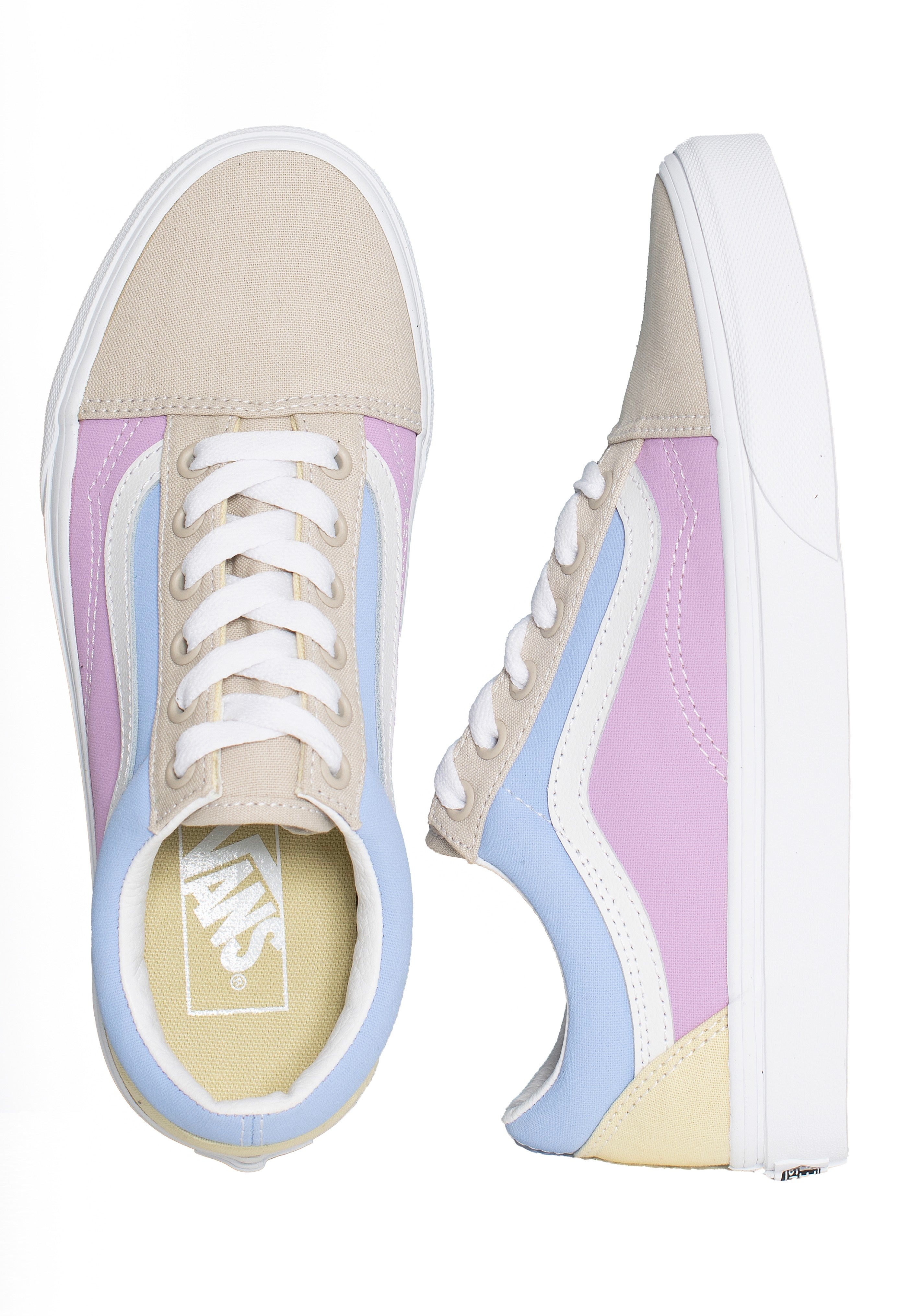 Pastel multi color vans best sale