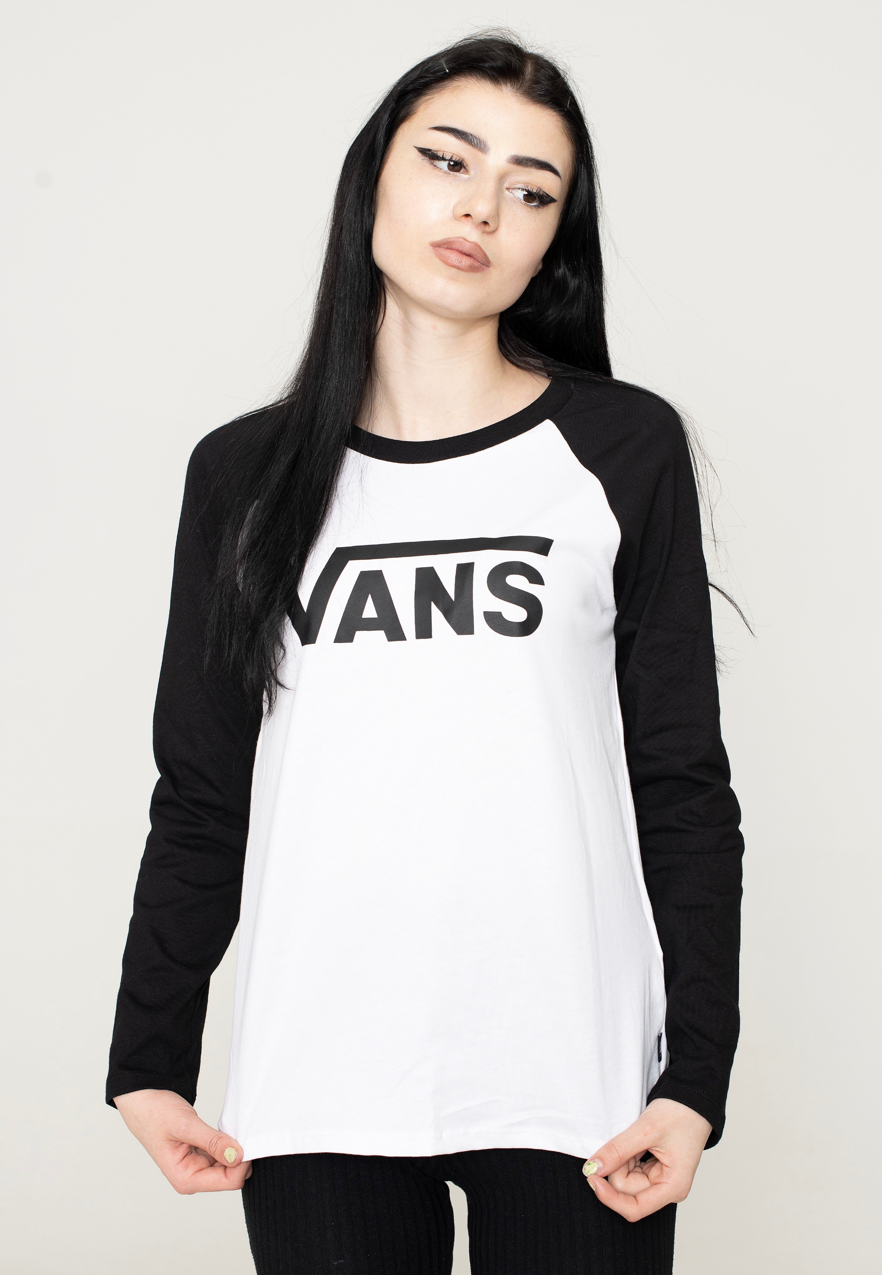 Vans - Flying V Everyday Raglan White/Black - Longsleeve | Women-Image