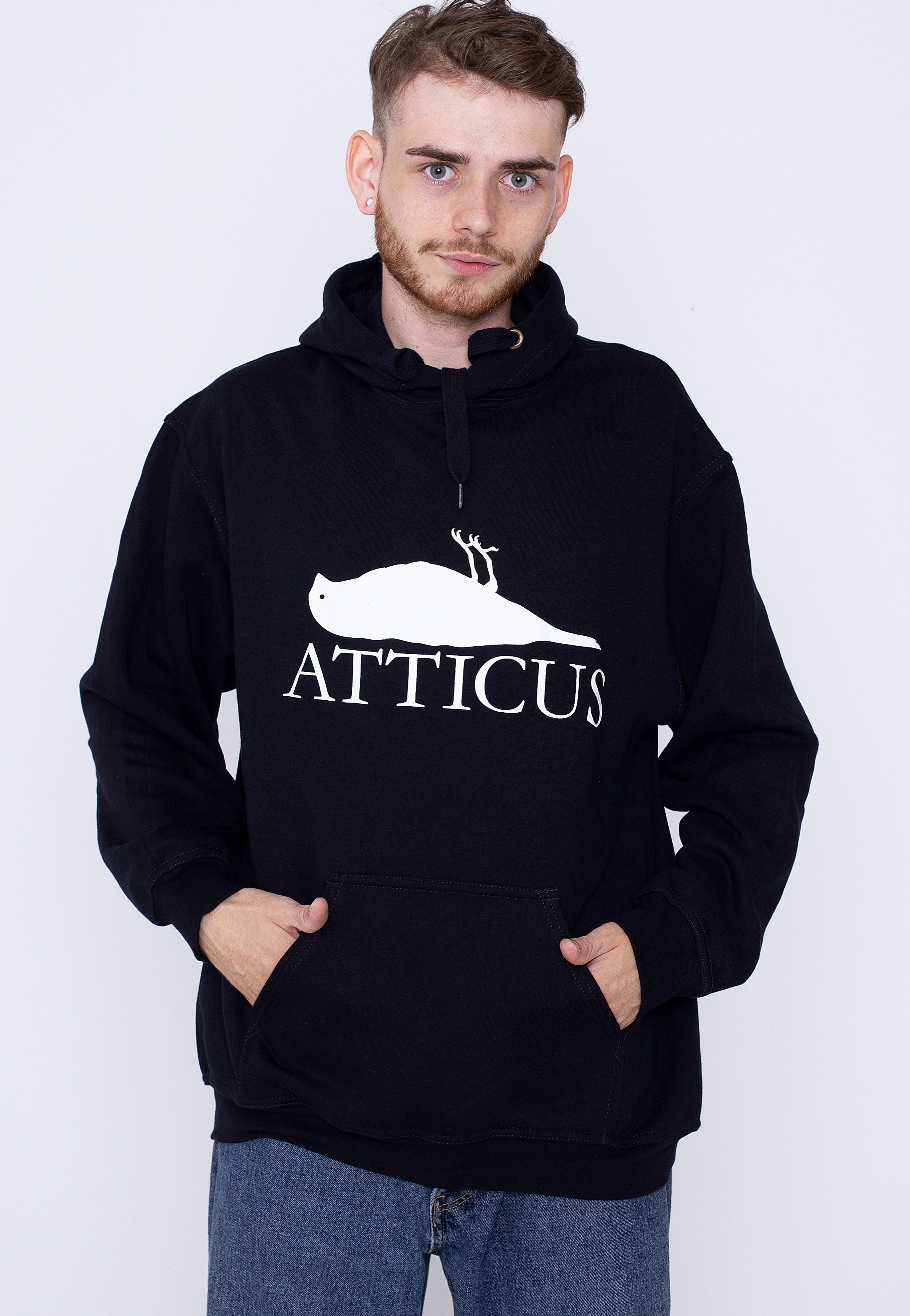 Atticus - Brand Logo Navy - Hoodie | Men-Image