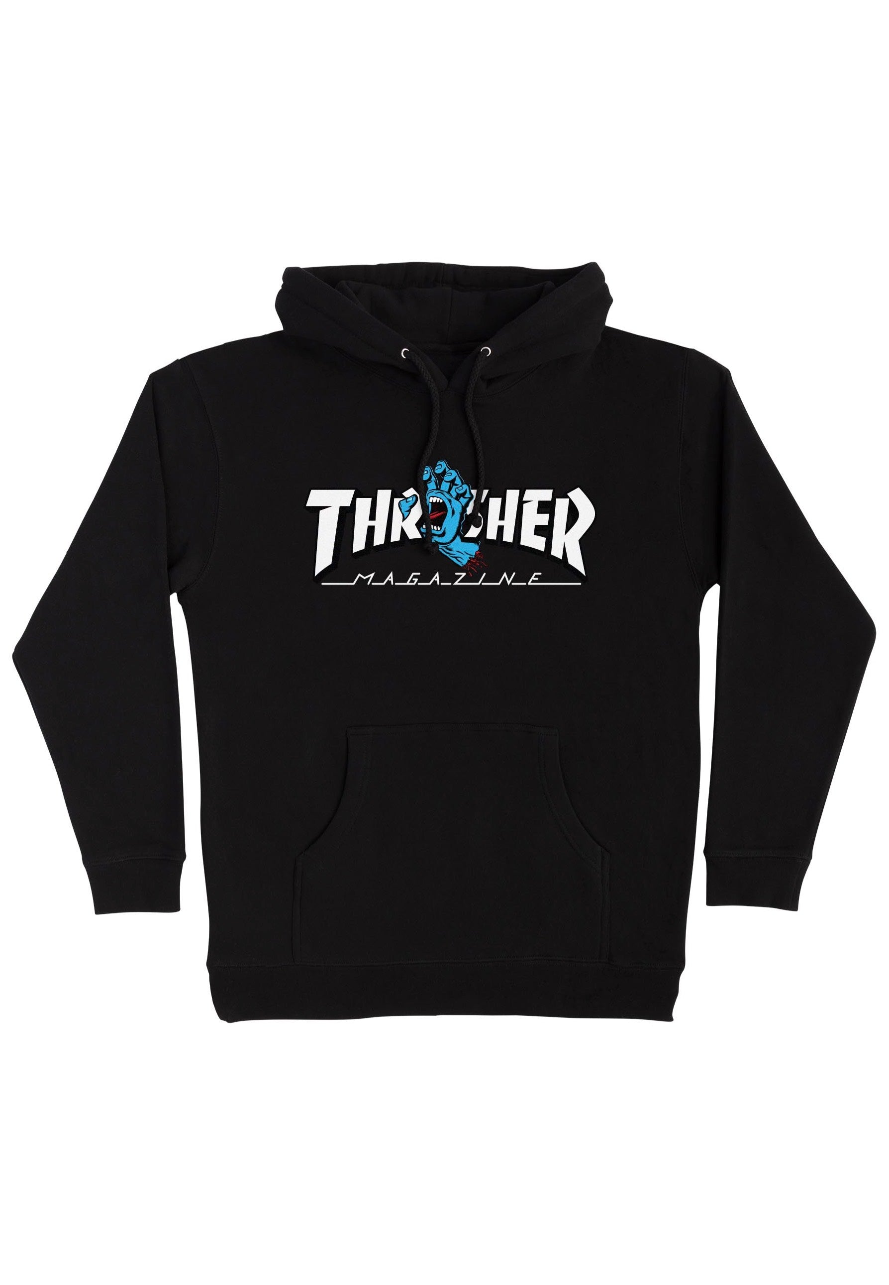 Thrasher x Santa Cruz - Screaming Logo Hooded Black - Hoodie | Men-Image