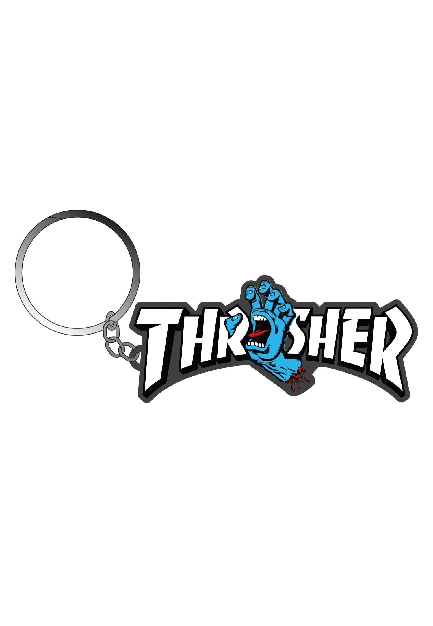 Thrasher x Santa Cruz - Screaming Logo Black/Blue - Keychain | Neutral-Image