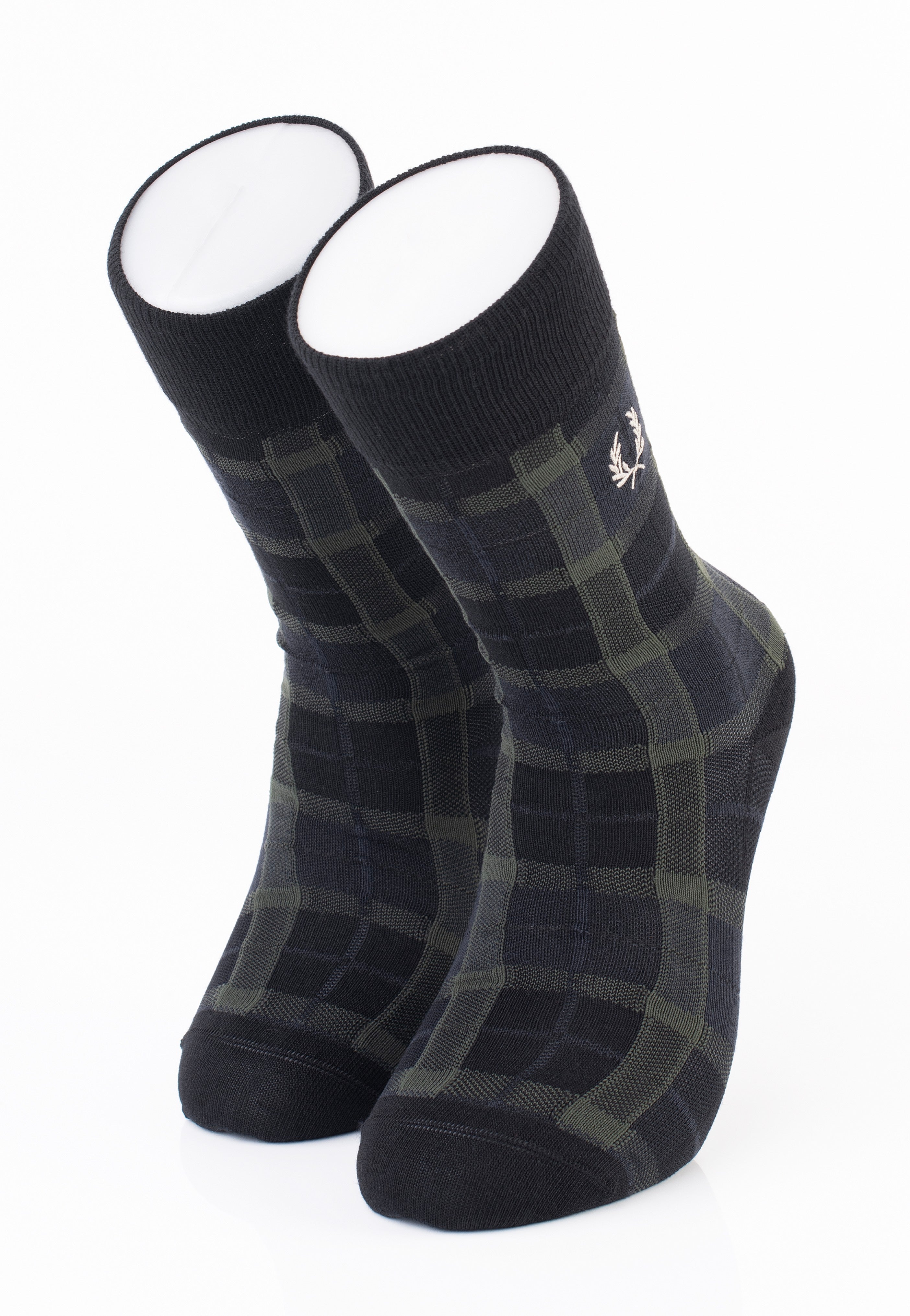 Fred Perry - Tartan Field Green/Light Oyster - Socks | Neutral-Image