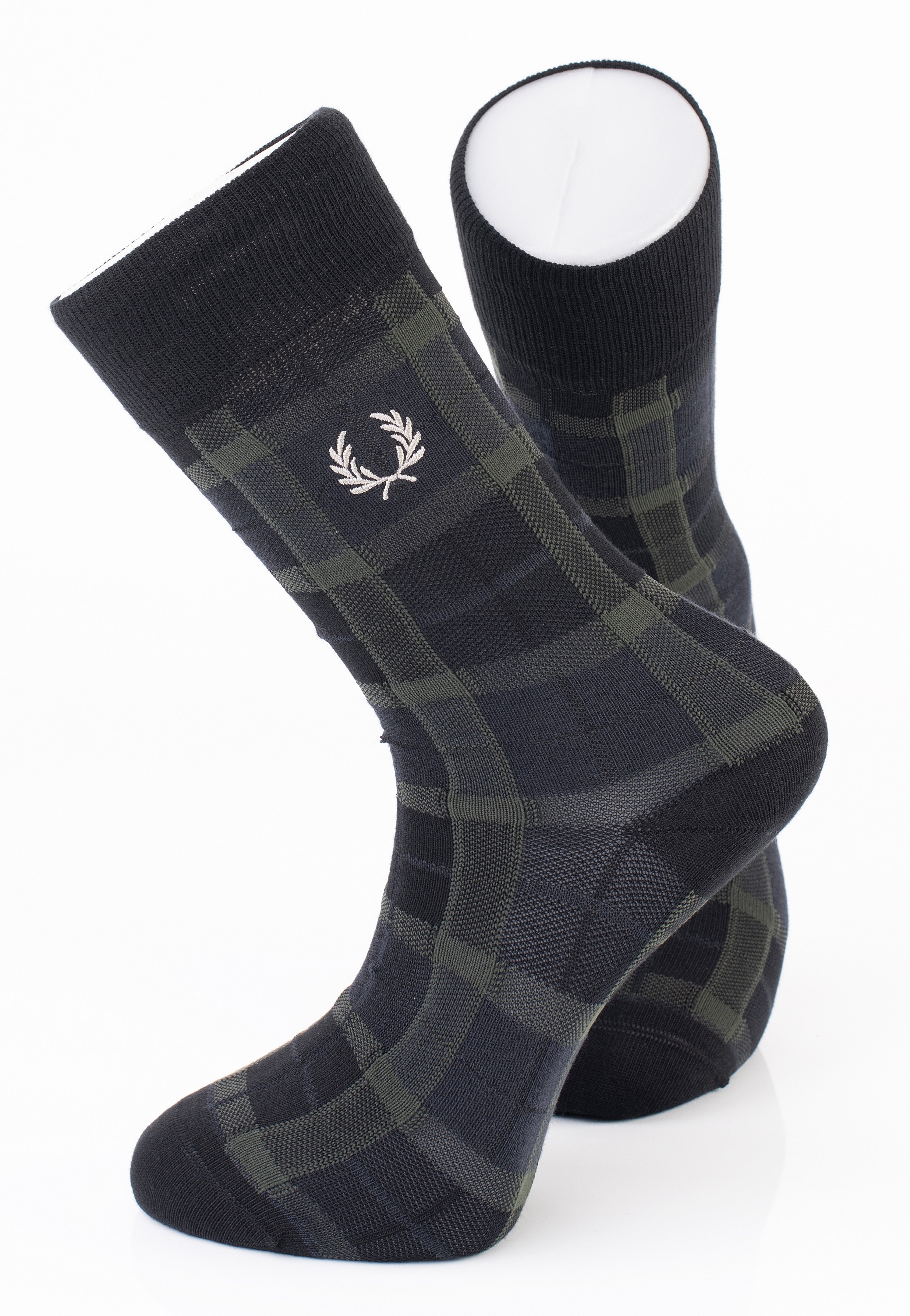 Fred Perry - Tartan Field Green/Light Oyster - Socks | Neutral-Image