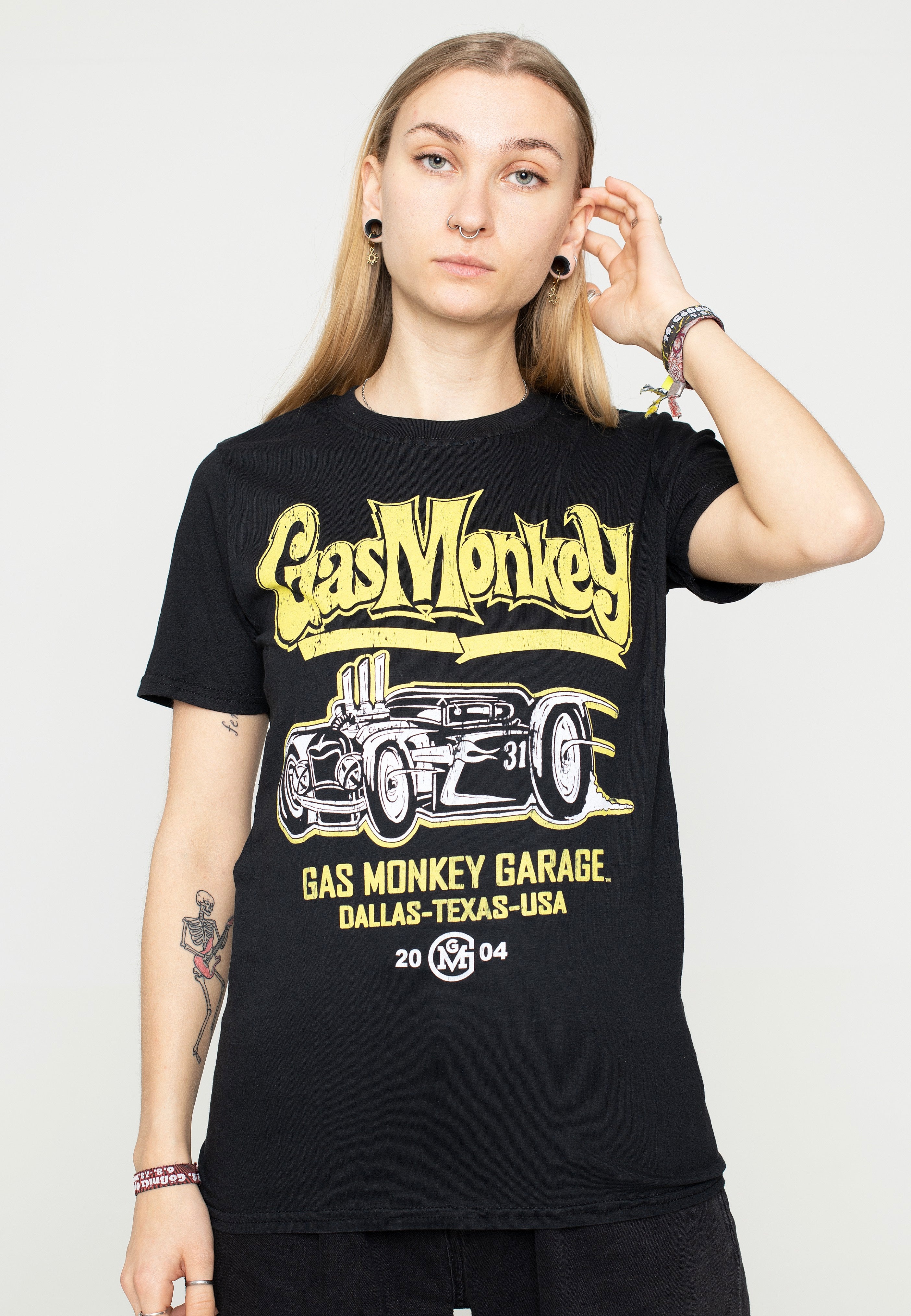 Gas Monkey Garage - Yellow Hot Rod - T-Shirt | Women-Image