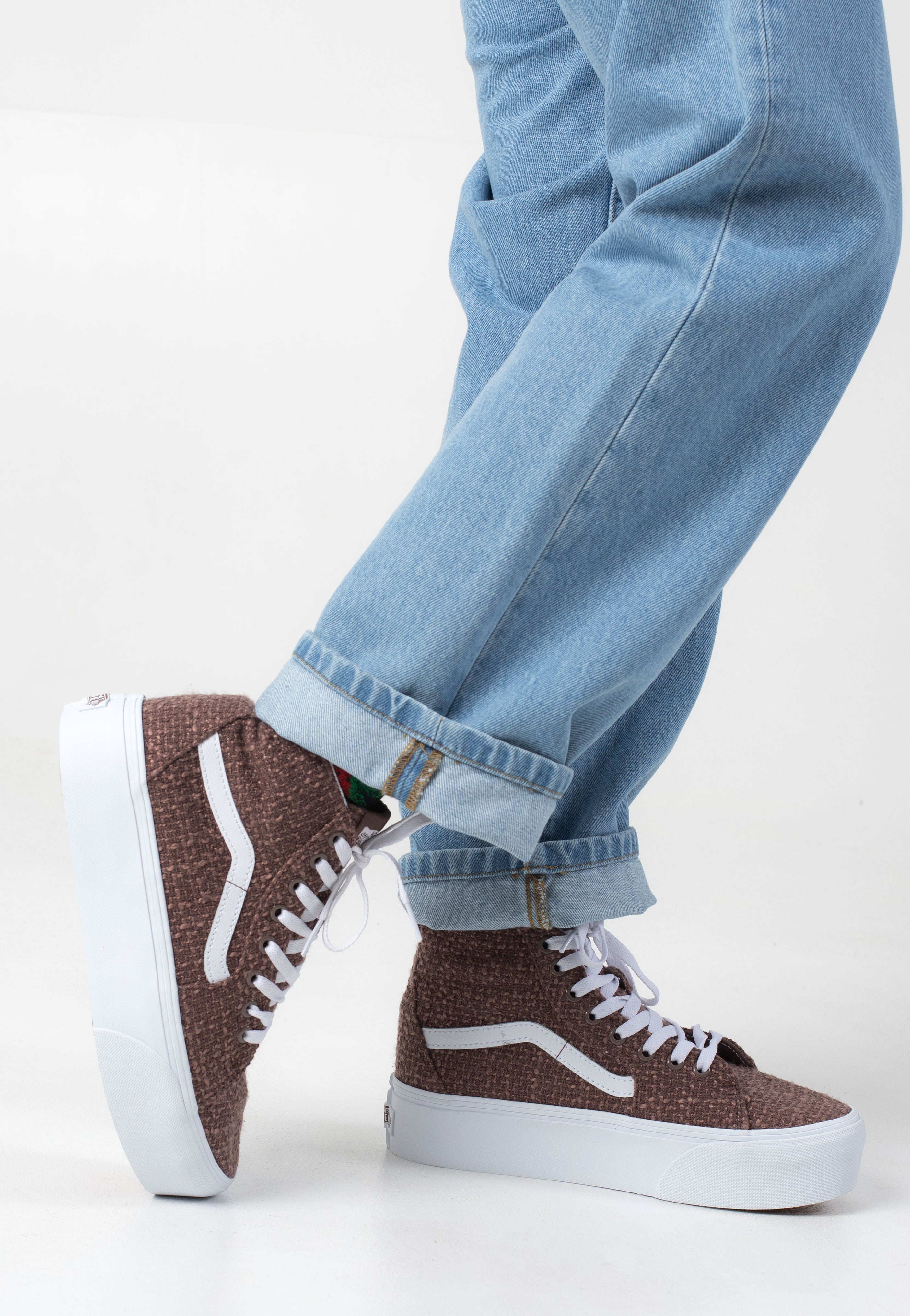 Vans - SK8 Hi Tapered Stackform Tweed Taupe - Girl Shoes | Women-Image