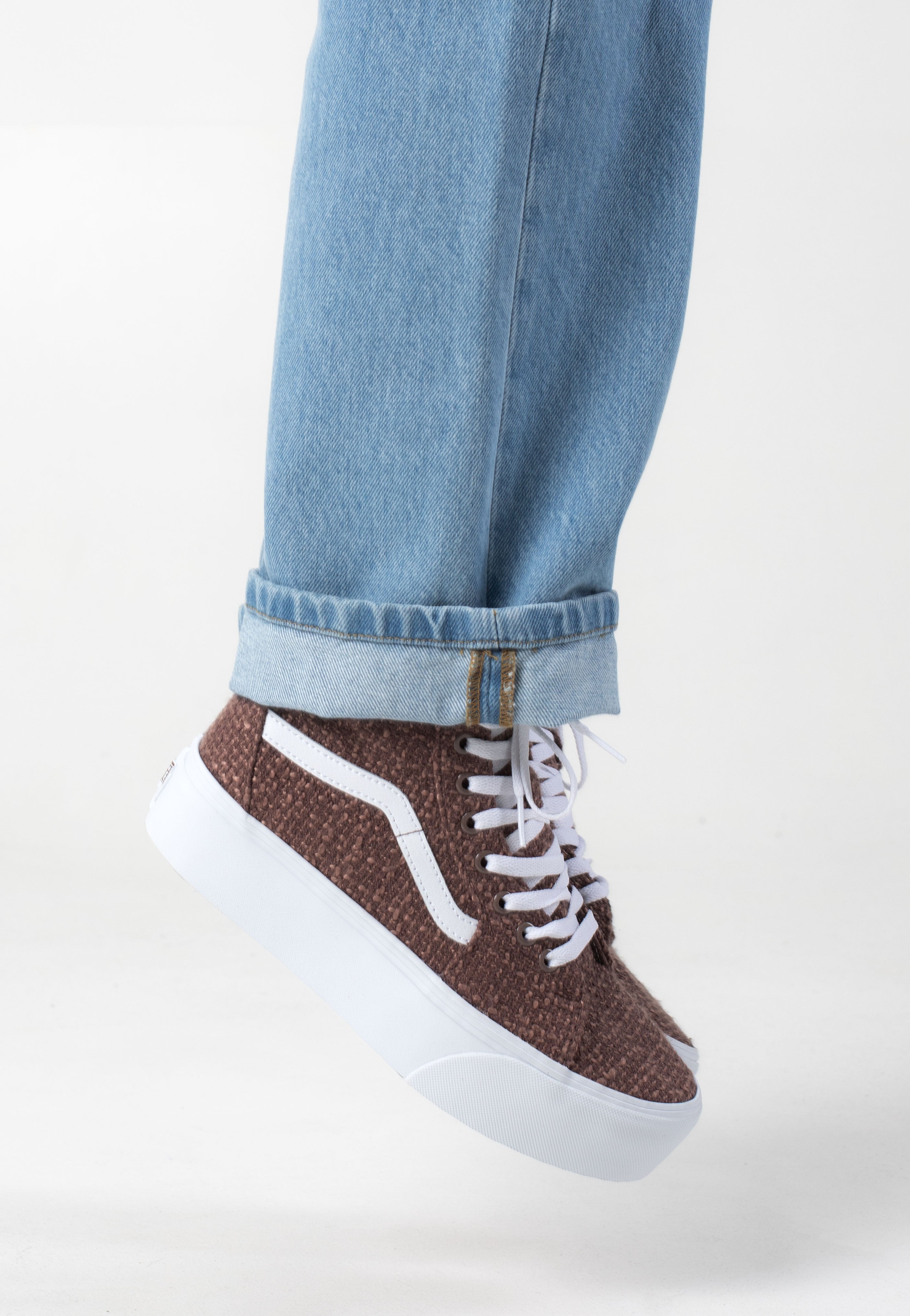 Vans - SK8 Hi Tapered Stackform Tweed Taupe - Girl Shoes | Women-Image