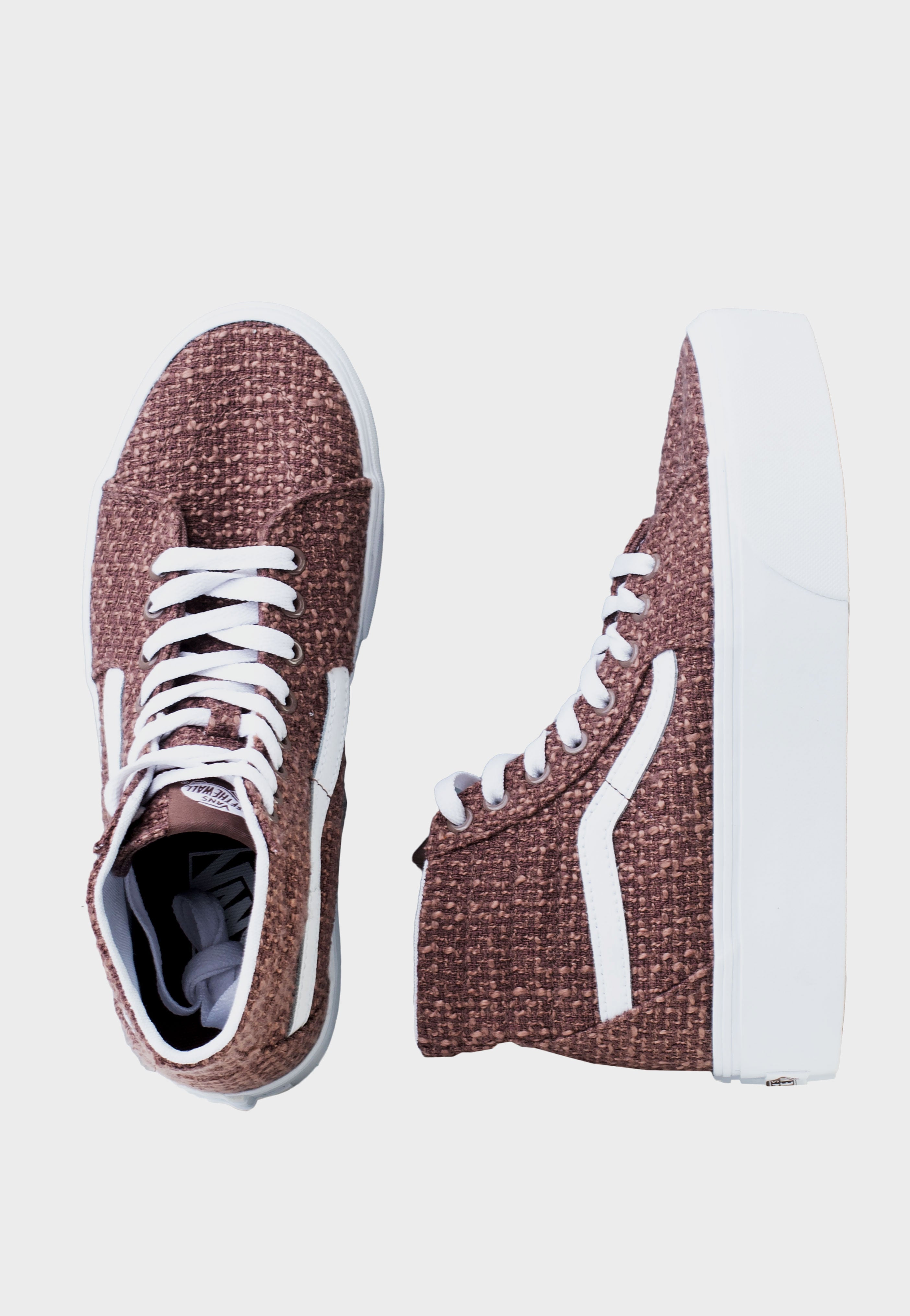 Vans - SK8 Hi Tapered Stackform Tweed Taupe - Girl Shoes | Women-Image