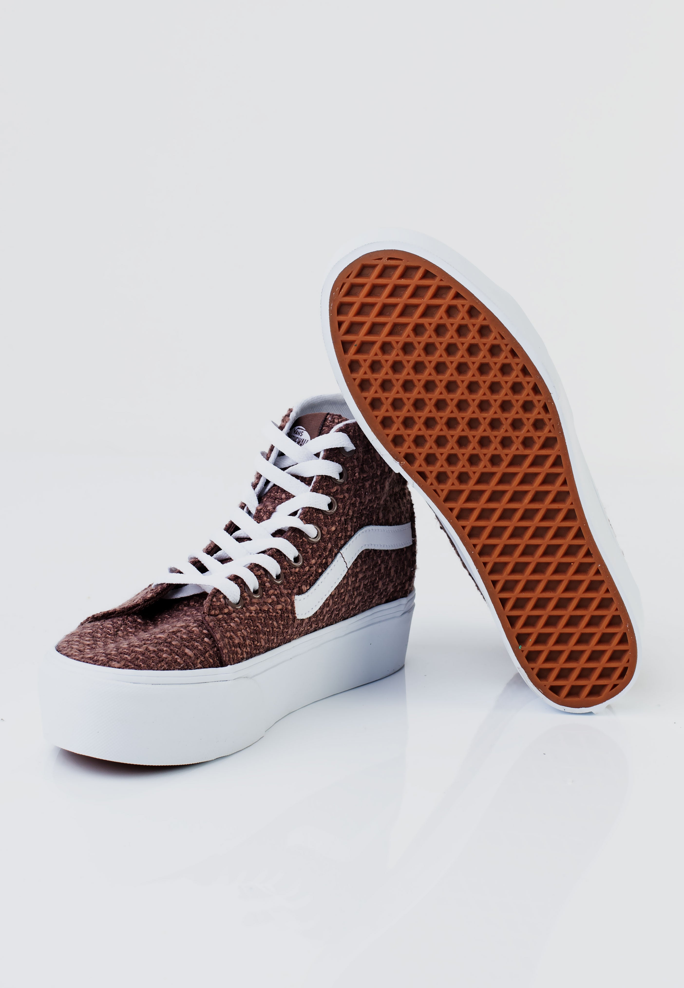 Vans - SK8 Hi Tapered Stackform Tweed Taupe - Girl Shoes | Women-Image