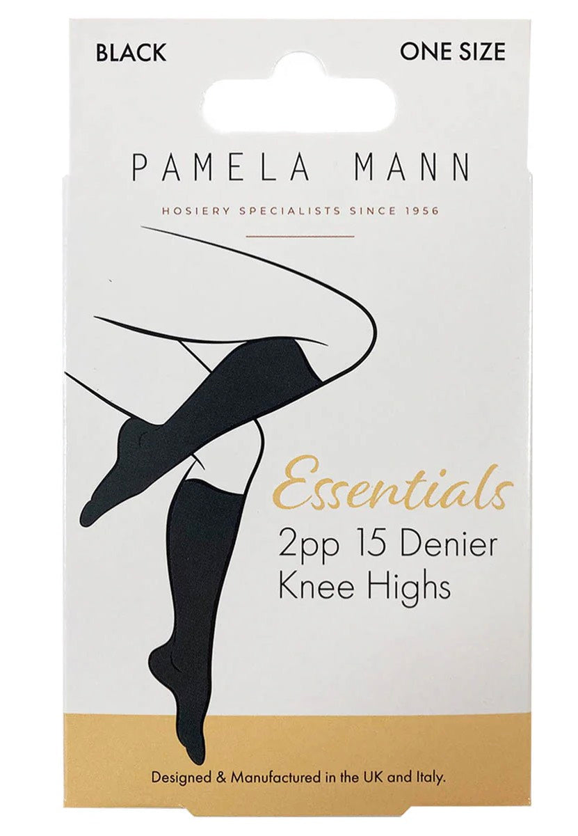 Pamela Mann - Sheer Knee High Pack Of 2 Black - Socks | Neutral-Image