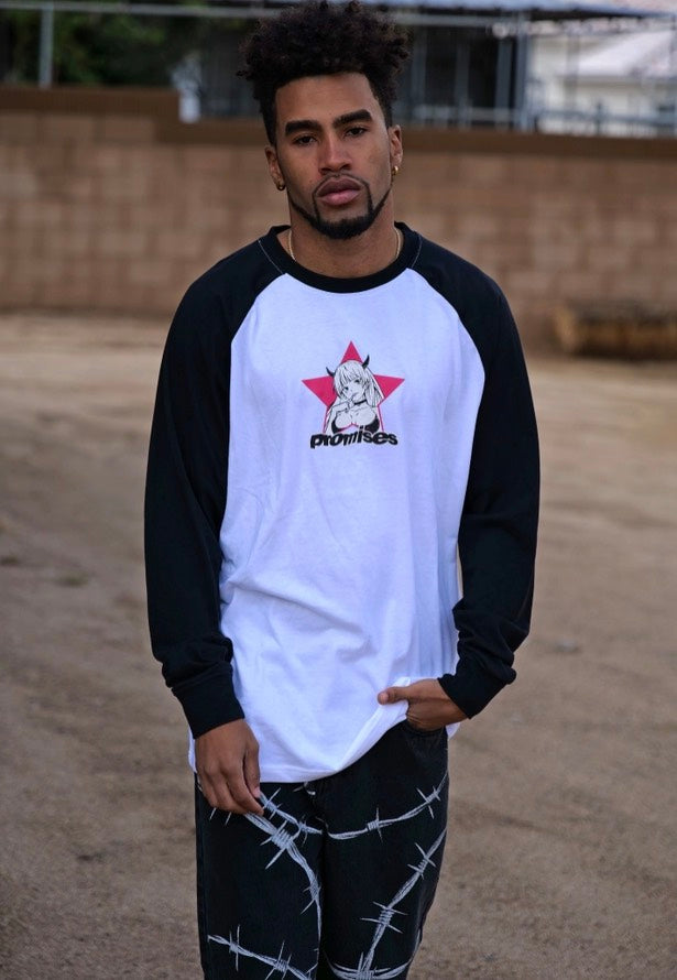 Broken Promises - Stargirl Baseball Raglan Knit Black - Longsleeve | Men-Image