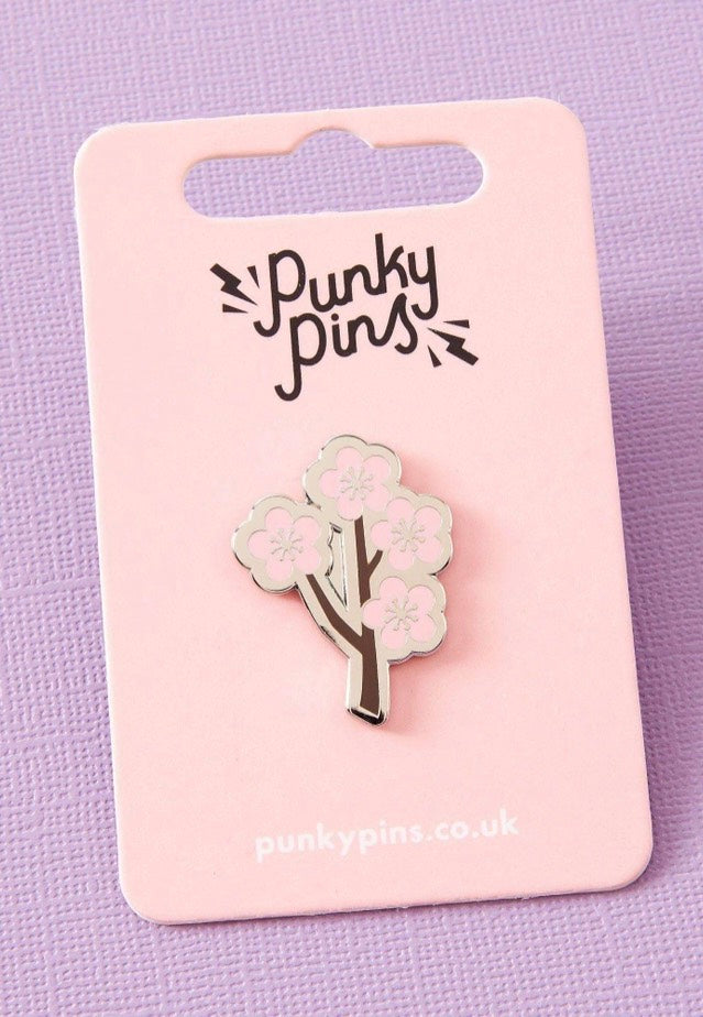 Punky Pins - Cherry Blossom Branch Enamel - Pin | Neutral-Image