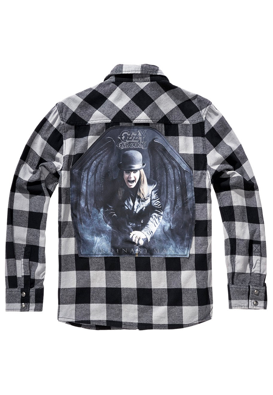 Brandit x Ozzy Osbourne - Check Shirt Long - Shirt | Neutral-Image