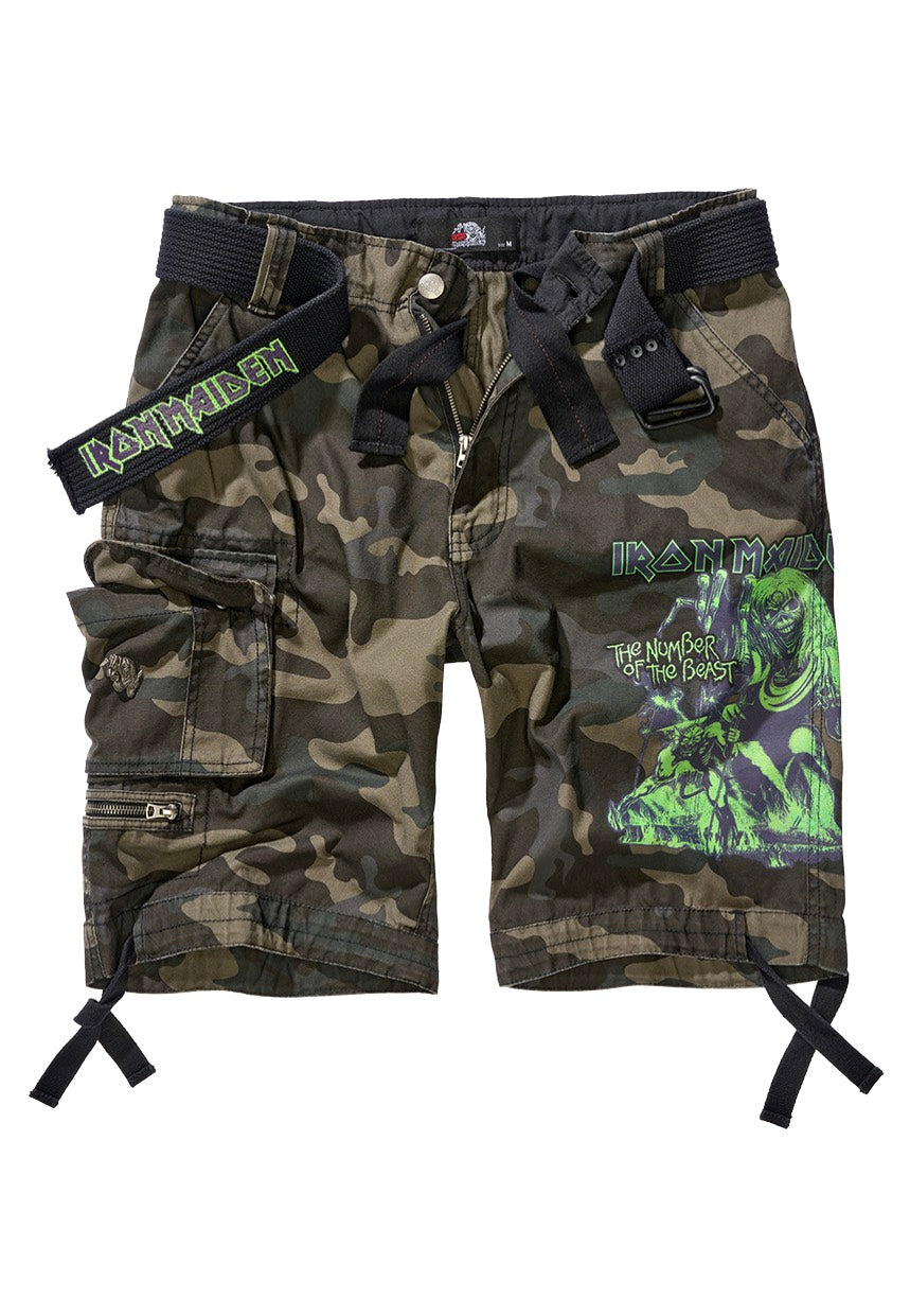 Brandit x Iron Maiden - Savage The Number Of The Beast Darkcamo - Shorts | Men-Image