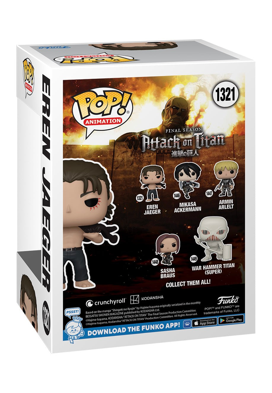 Attack On Titan - Season 5: Eren Jeager POP! Vinyl - Funko Pop | Neutral-Image