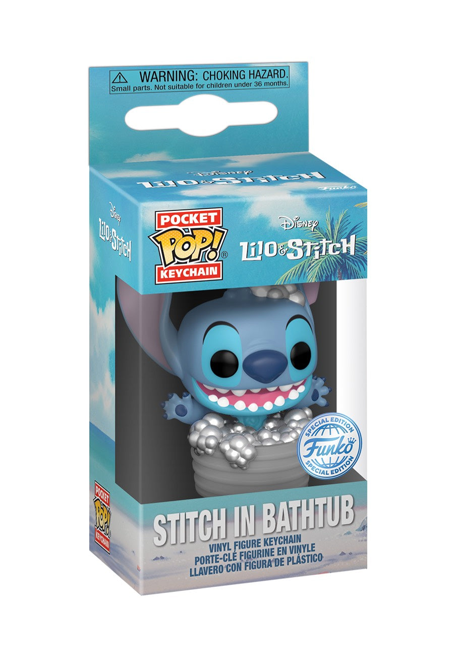 Lilo & Stitch - Stitch In Bathtub POP! Keychain - Keychain | Neutral-Image