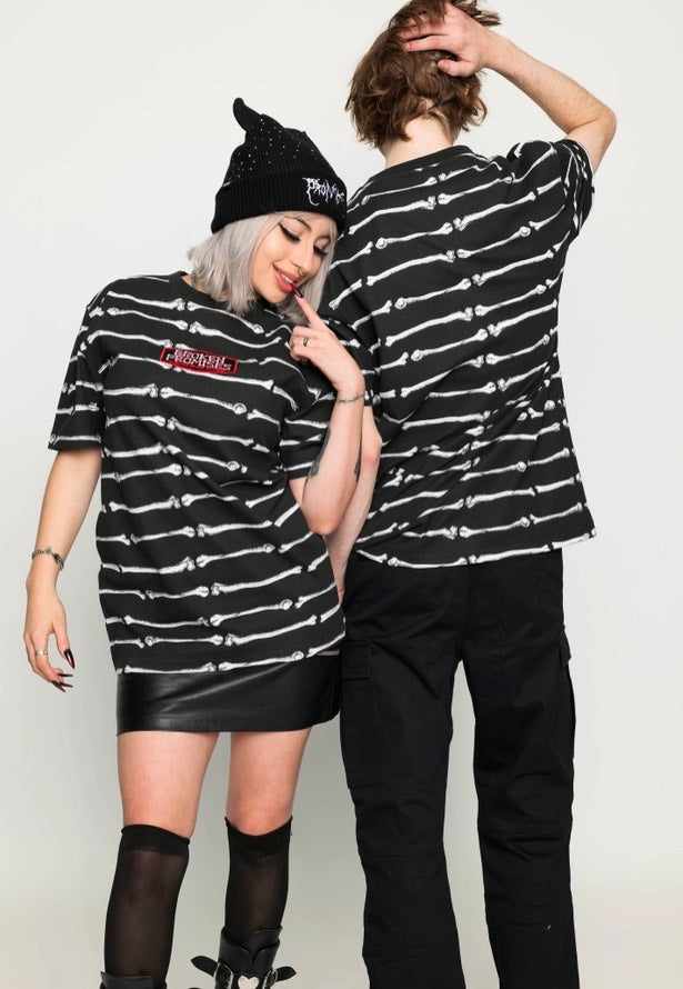 Broken Promises - Bone Dry Stripe Knit Black - T-Shirt | Men-Image