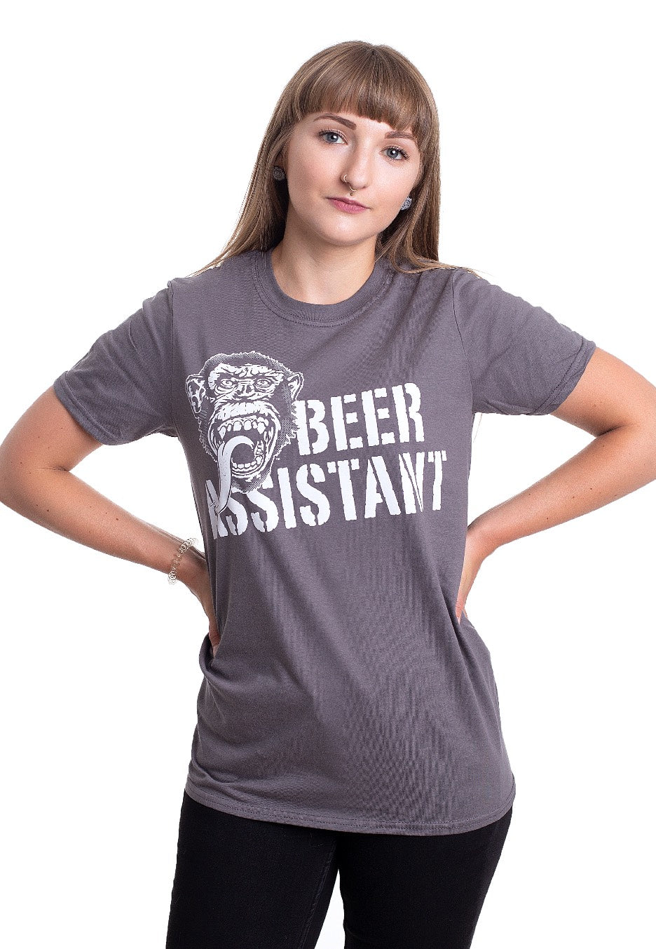 Gas Monkey Garage - Beer Assistant Grey - T-Shirt | Women-Image